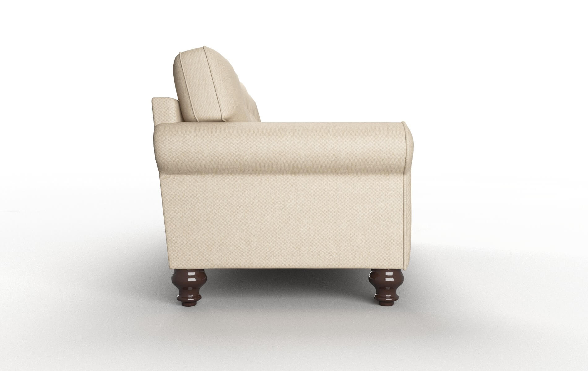 Farah Avenger Burlap Sofa espresso legs 3