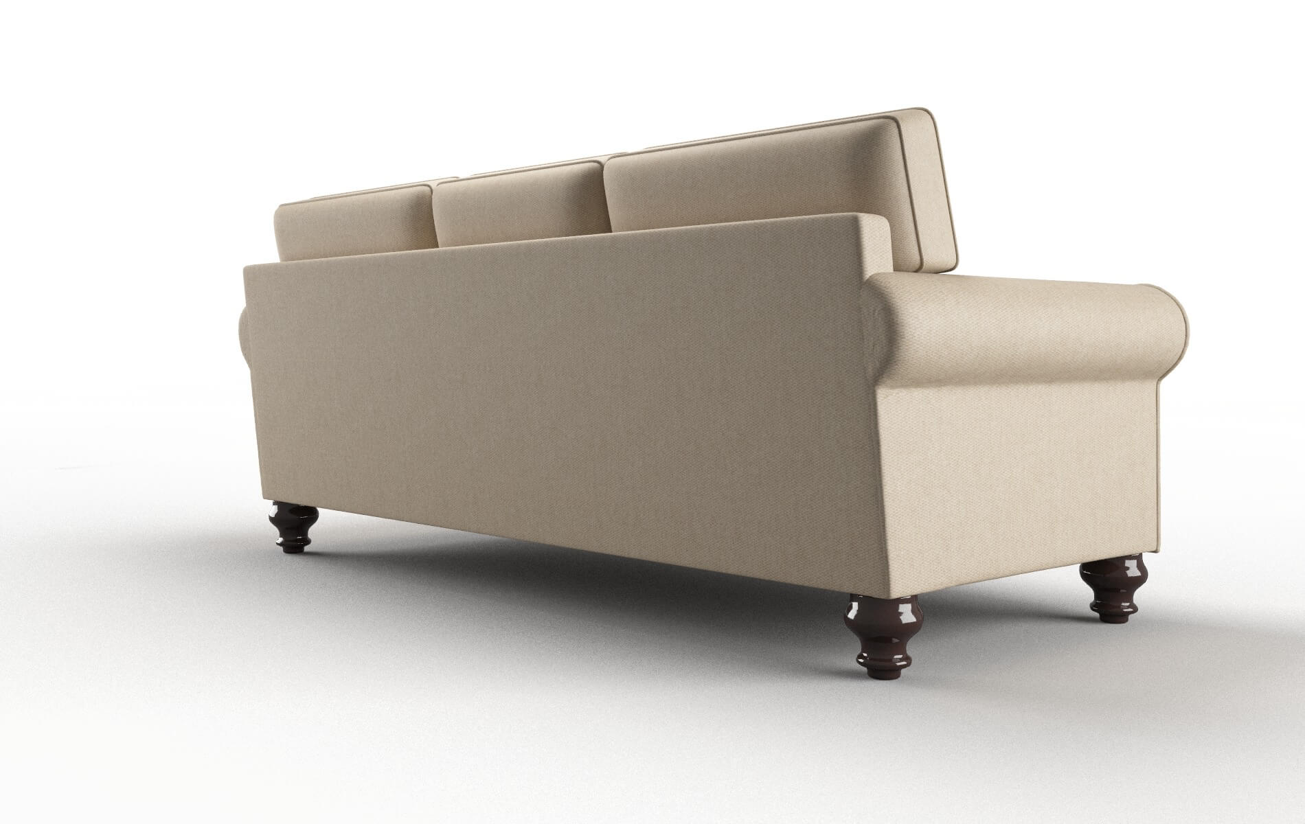 Farah Avenger Burlap Sofa espresso legs 5
