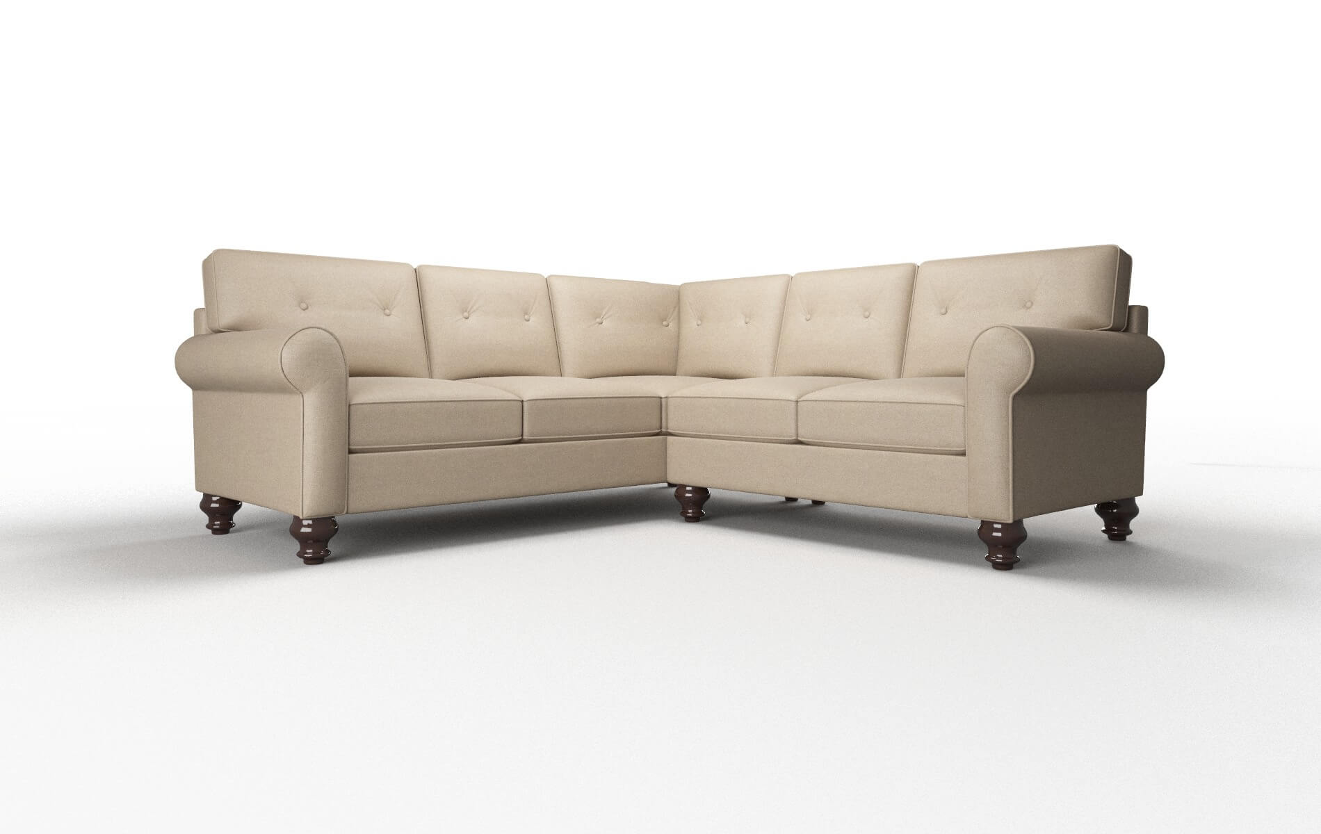 Farah Avenger Driftwood Sectional espresso legs 1