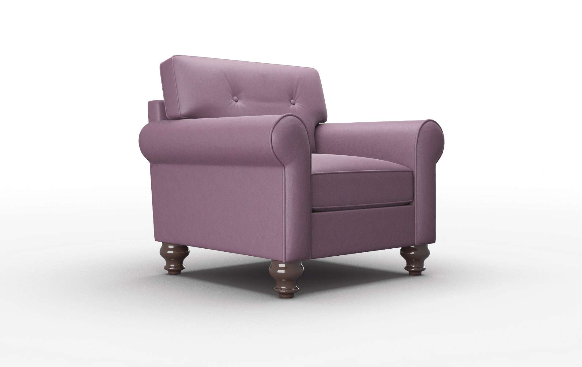 Farah Bella Aubergine Chair espresso legs 2