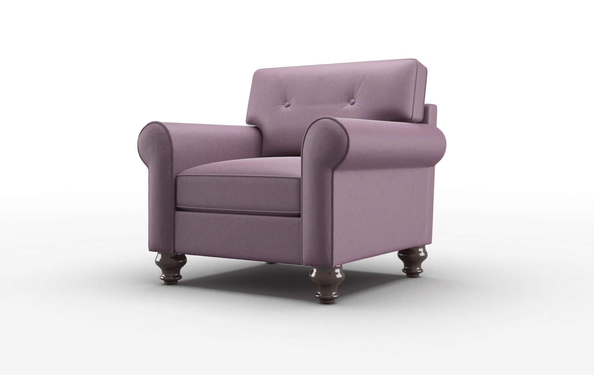 Farah Bella Aubergine Chair espresso legs 4