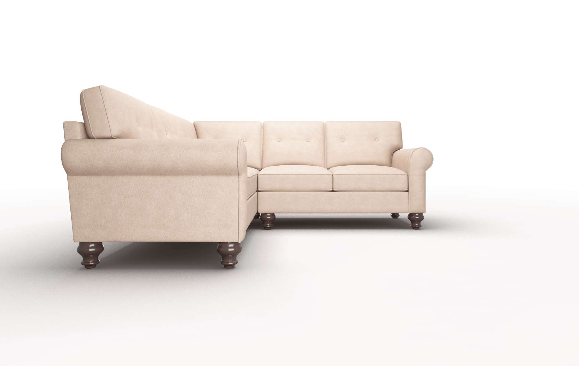 Farah Bella Cocoa Sectional espresso legs 2