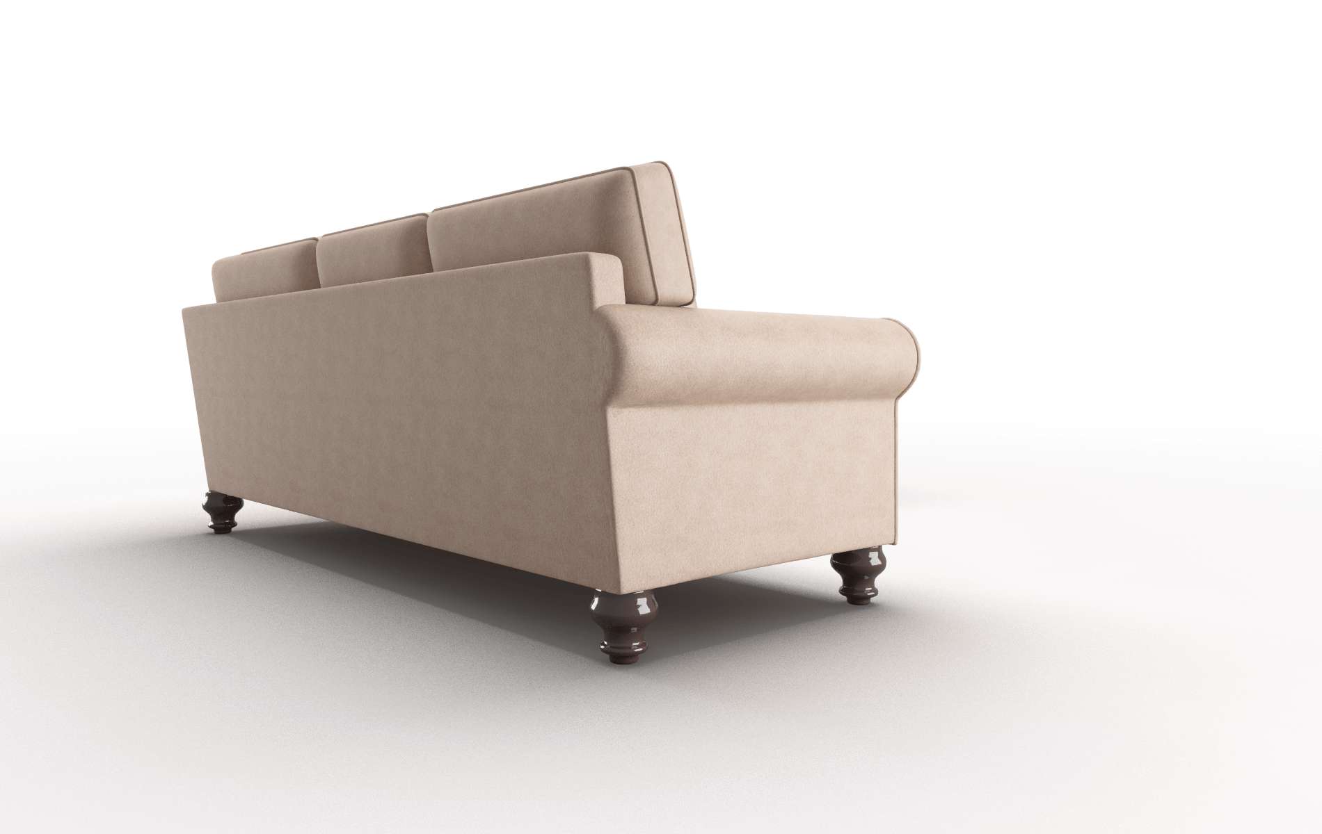 Farah Bella Cocoa Sectional espresso legs 3