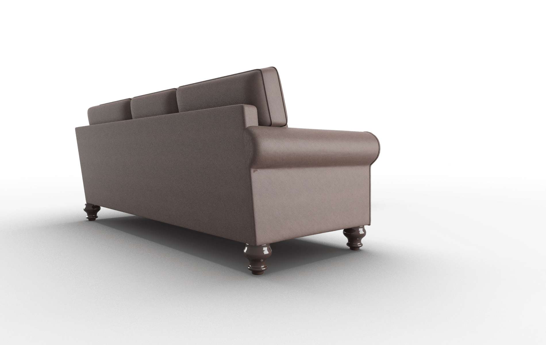 Farah Bella Espresso Sectional espresso legs 3