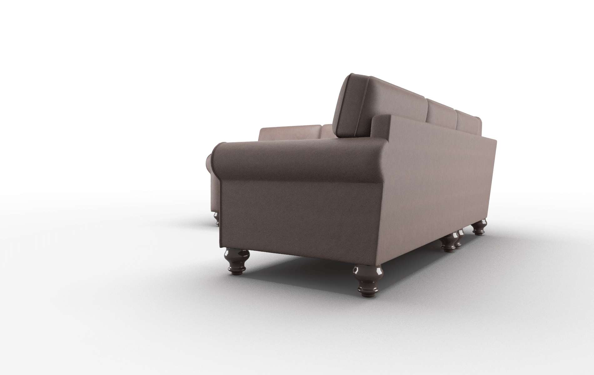 Farah Bella Espresso Sectional espresso legs 4