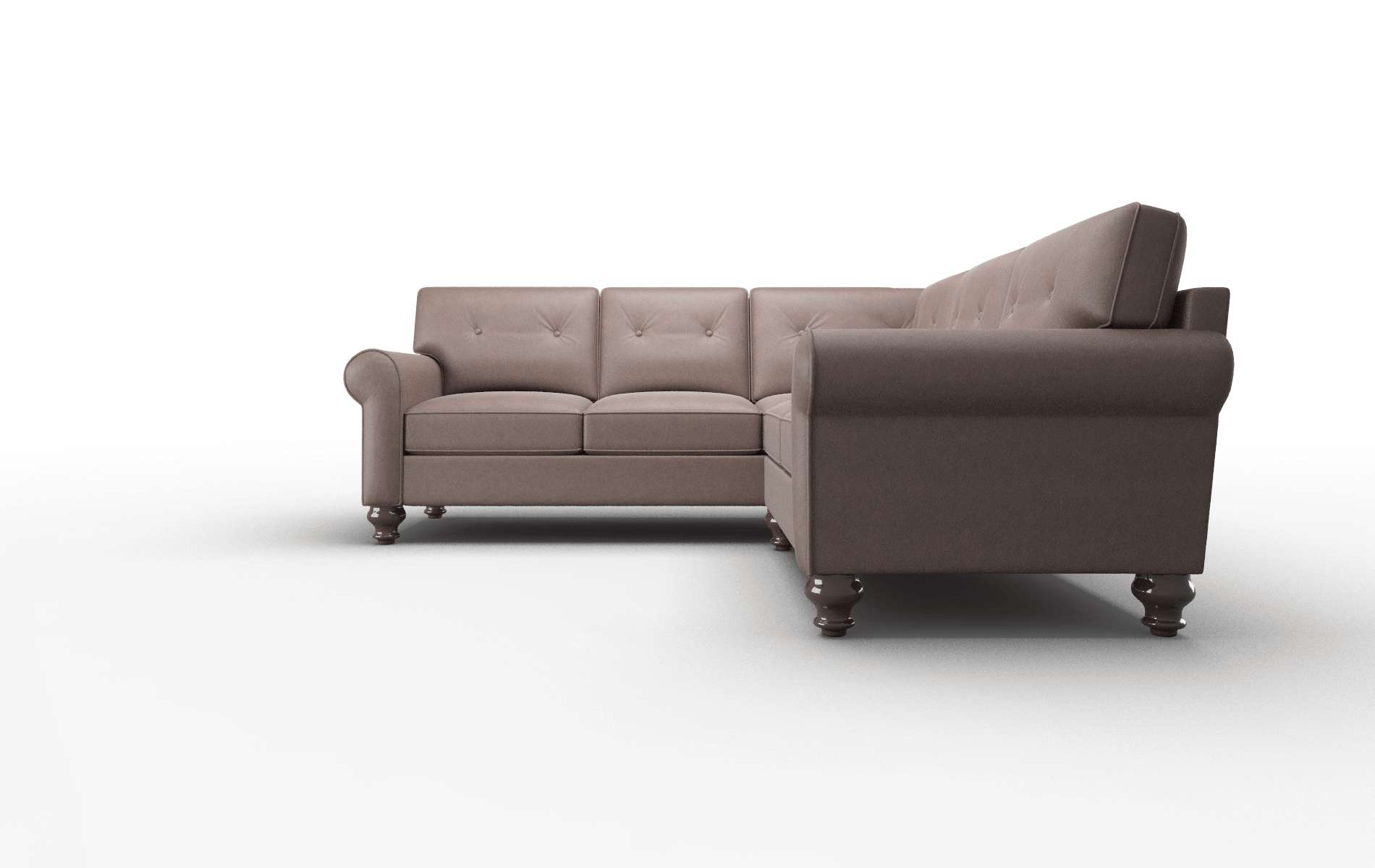 Farah Bella Espresso Sectional espresso legs 5