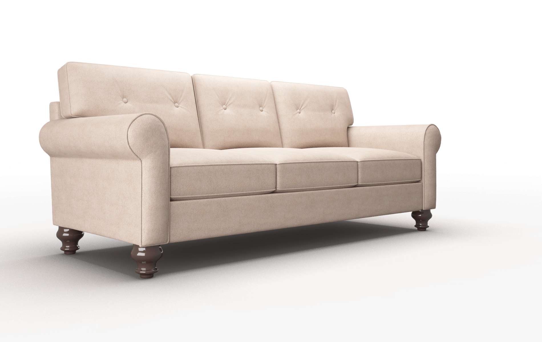 Farah Bella Pewter Sofa espresso legs 2
