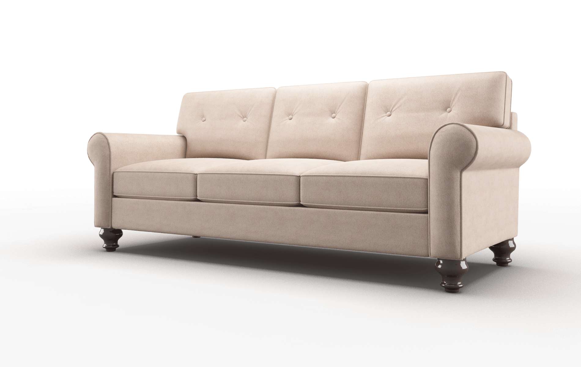 Farah Bella Pewter Sofa espresso legs 4