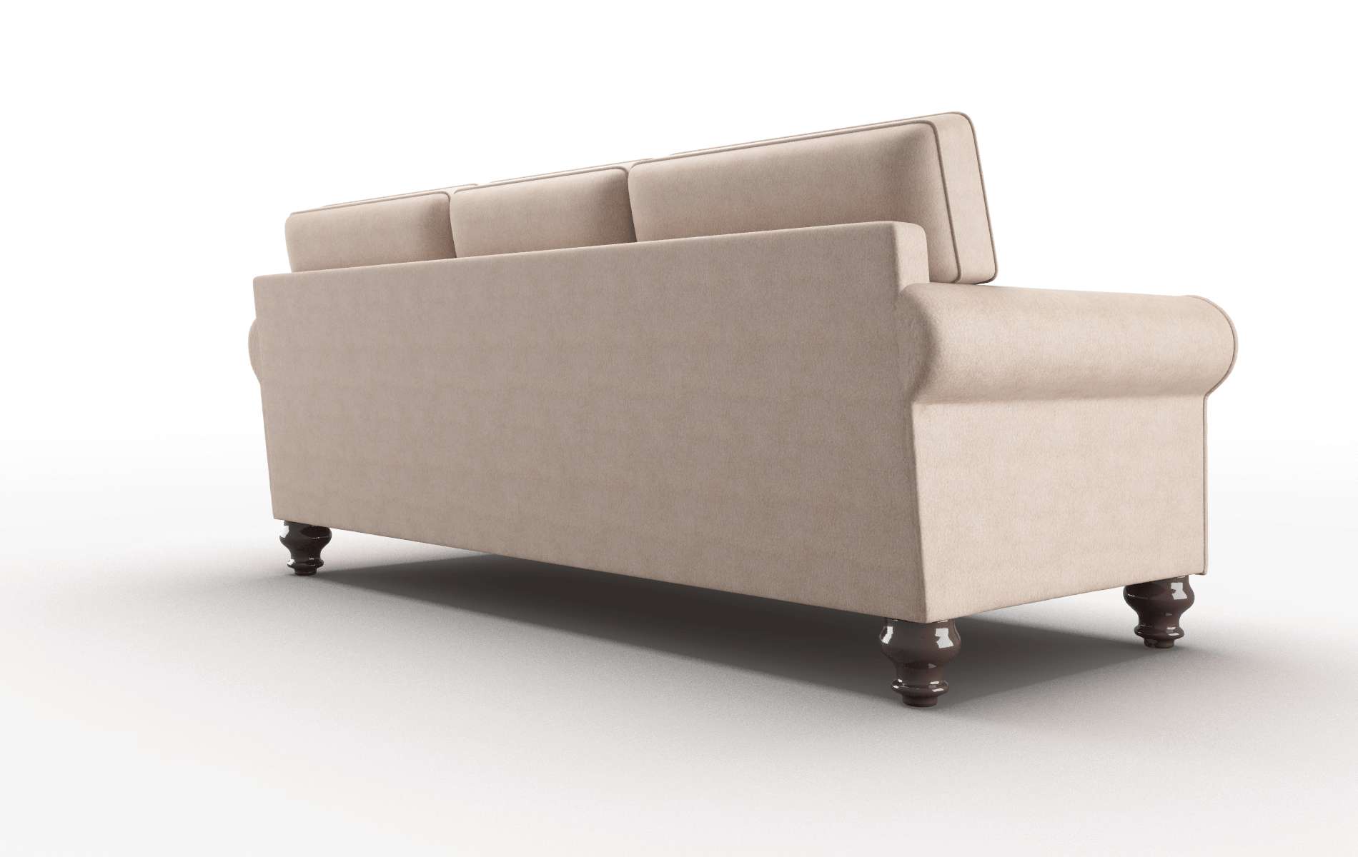 Farah Bella Pewter Sofa espresso legs 5