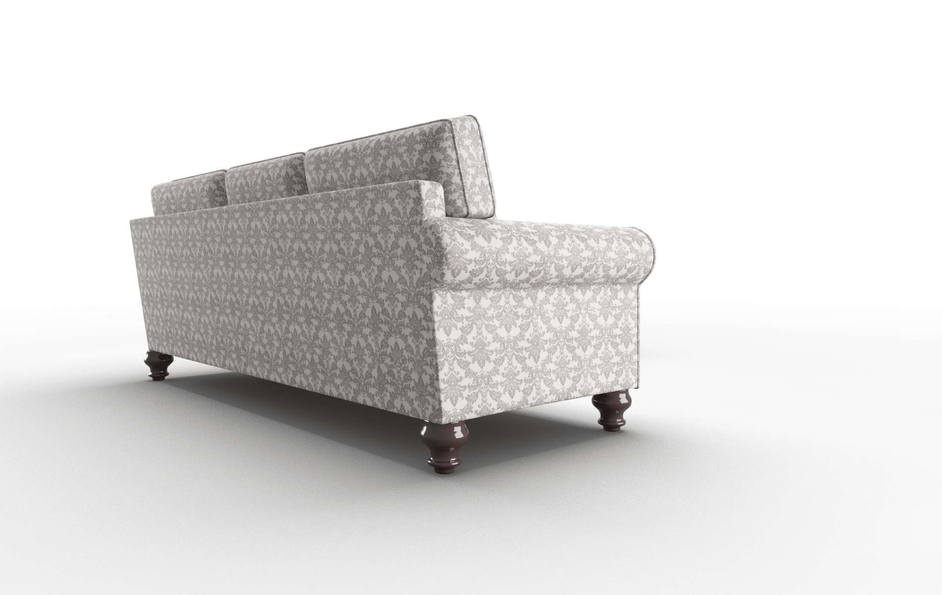 Farah Bergamo Dove Sectional espresso legs 3