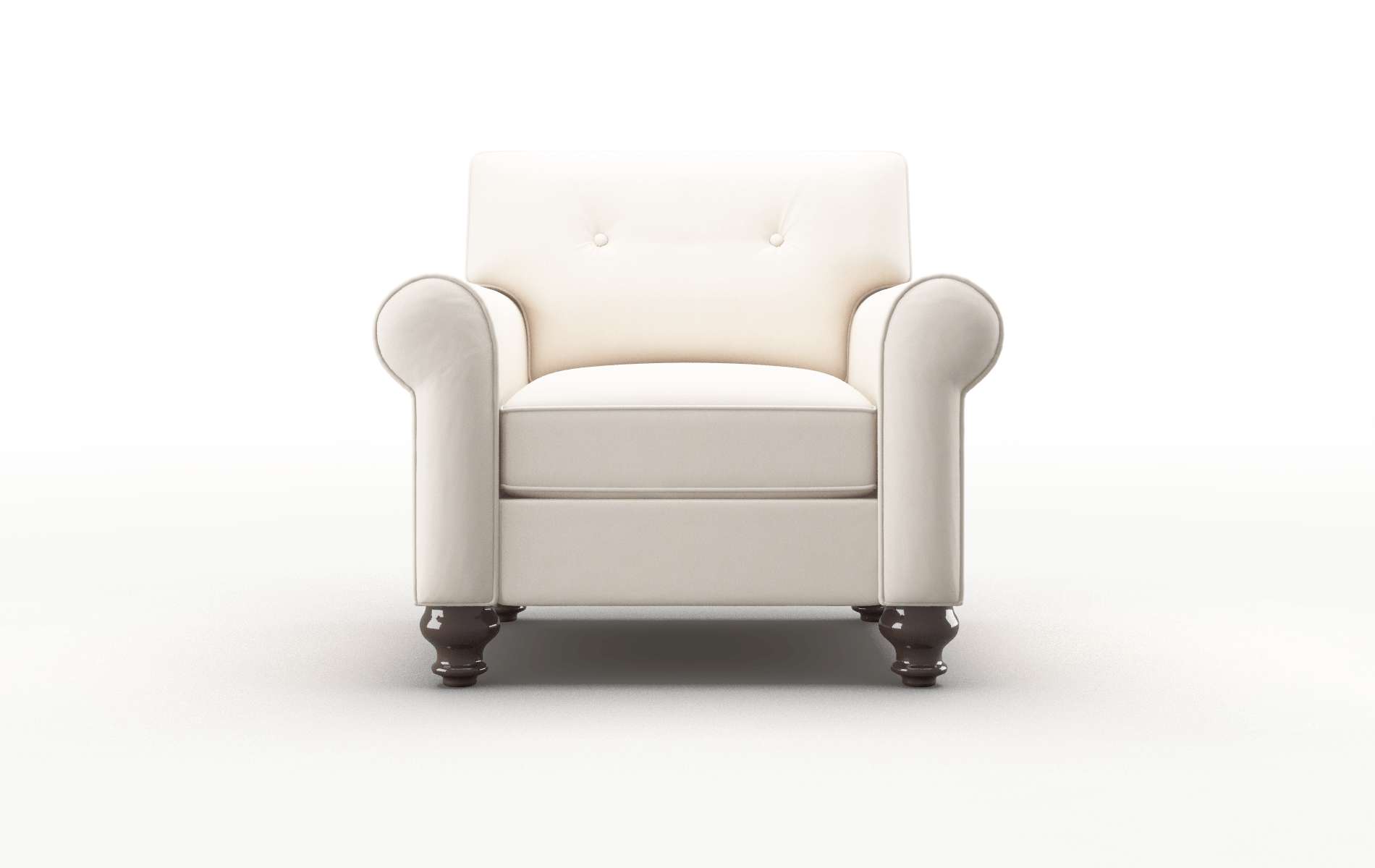 Farah Blanche milky Chair Espresso Legs  1