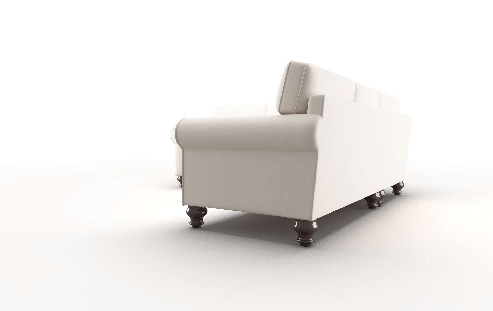 Farah Blanche Milky Sectional espresso legs 4