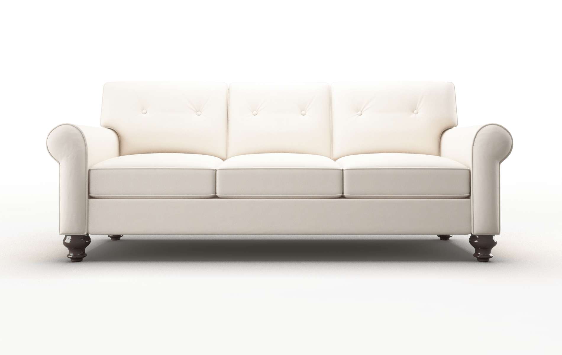 Farah Blanche Milky Sofa espresso legs 1