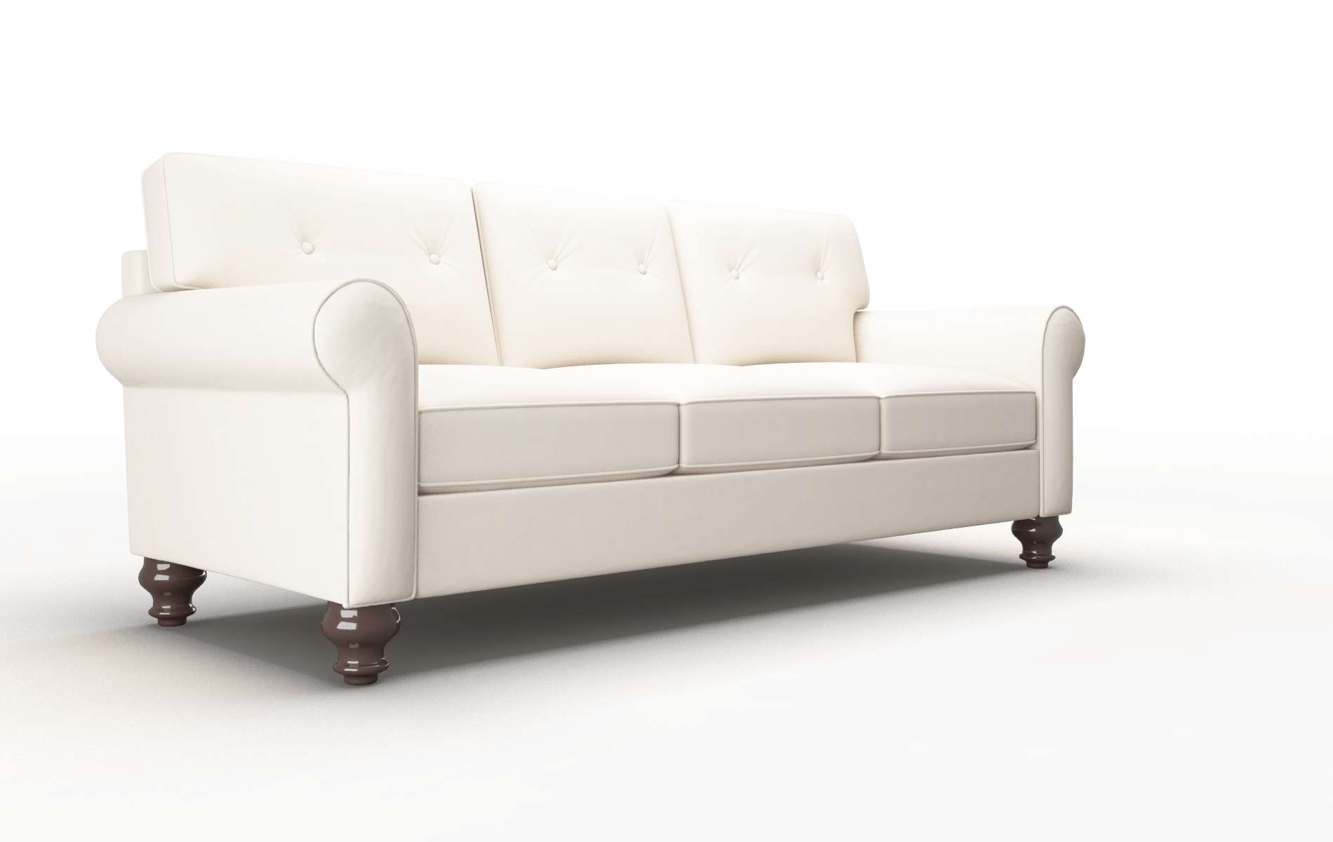 Farah Blanche Milky Sofa espresso legs 2