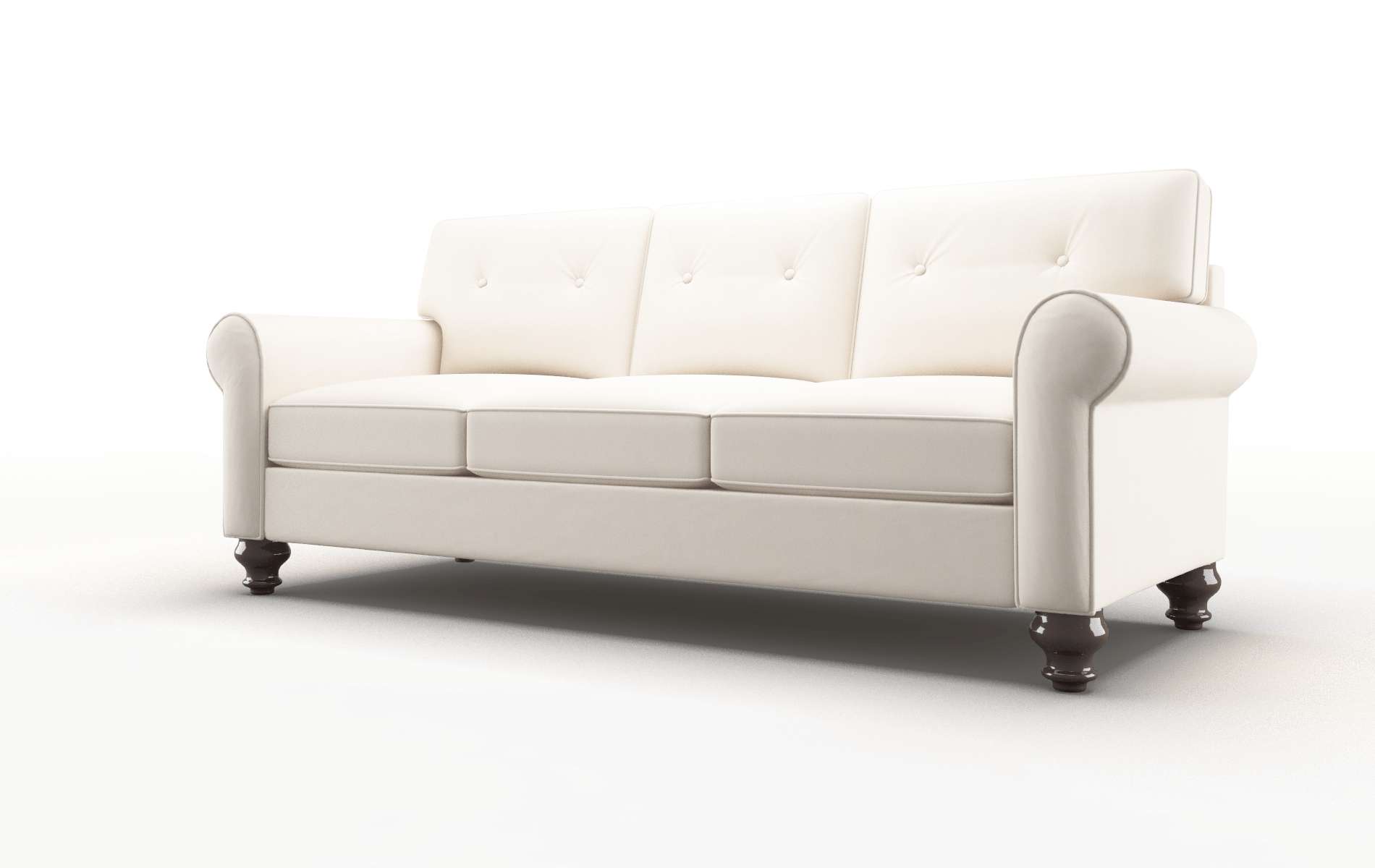 Farah Blanche Milky Sofa espresso legs 4