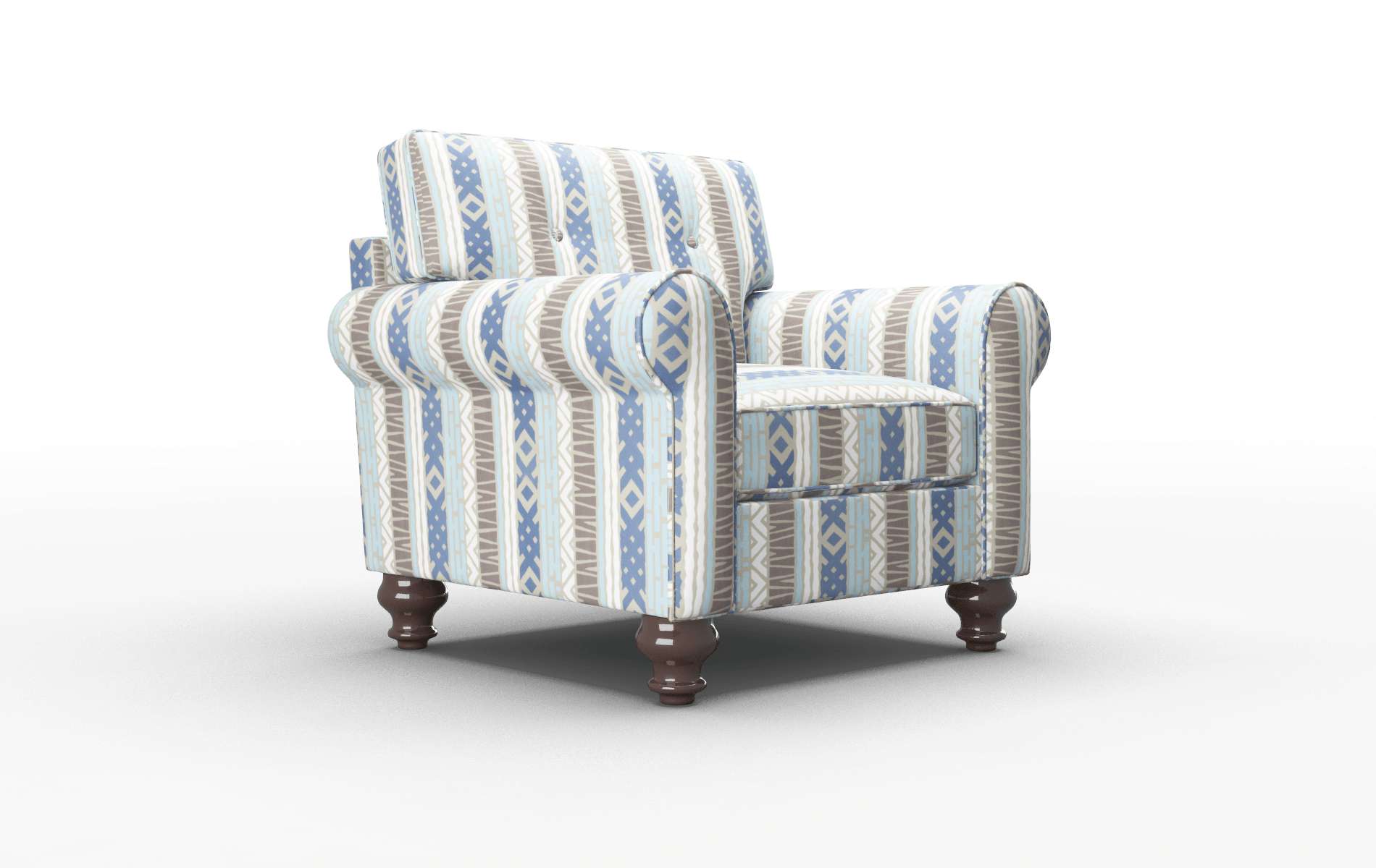 Farah Bodhi Indigo Chair espresso legs 2