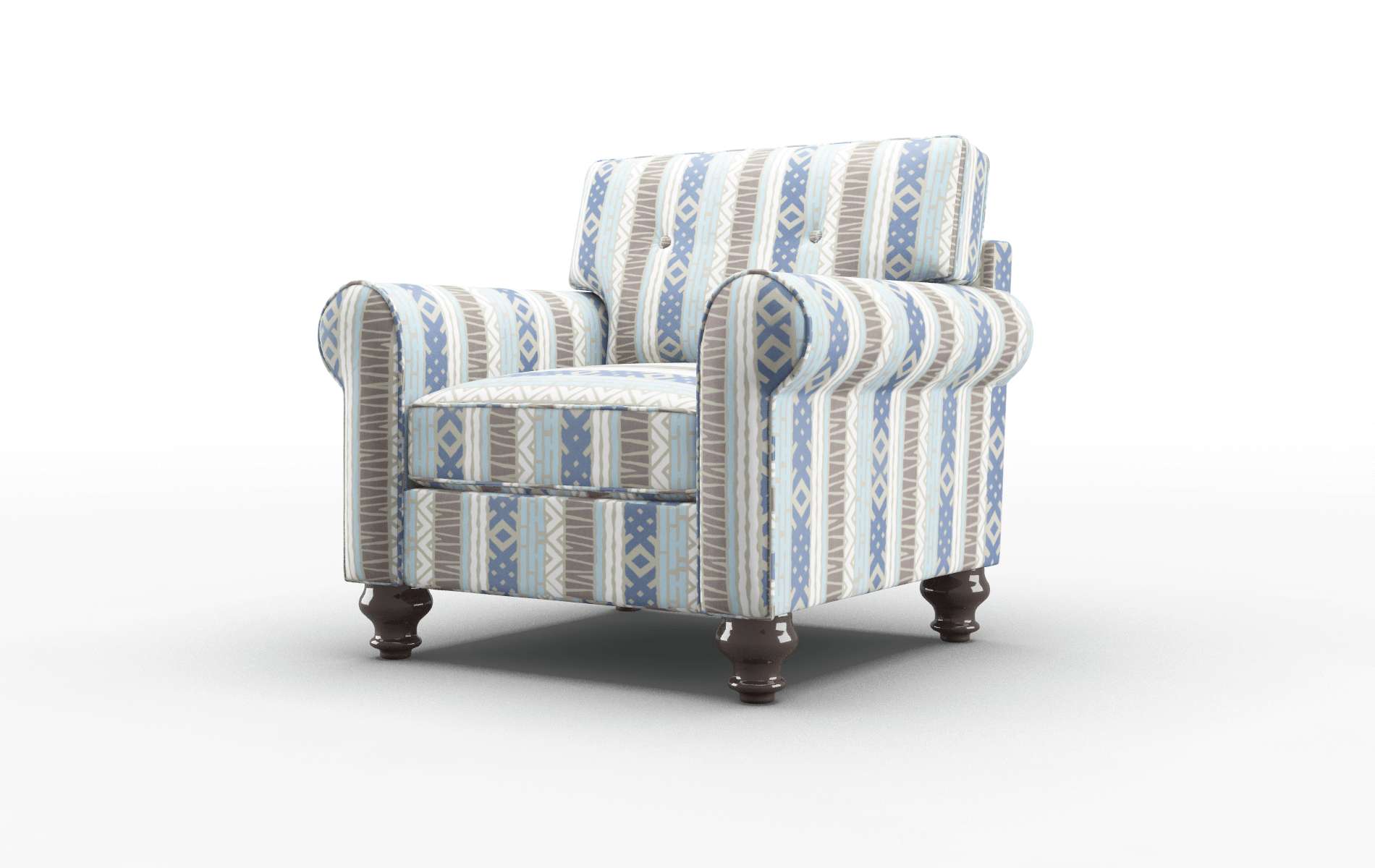 Farah Bodhi Indigo Chair espresso legs 4