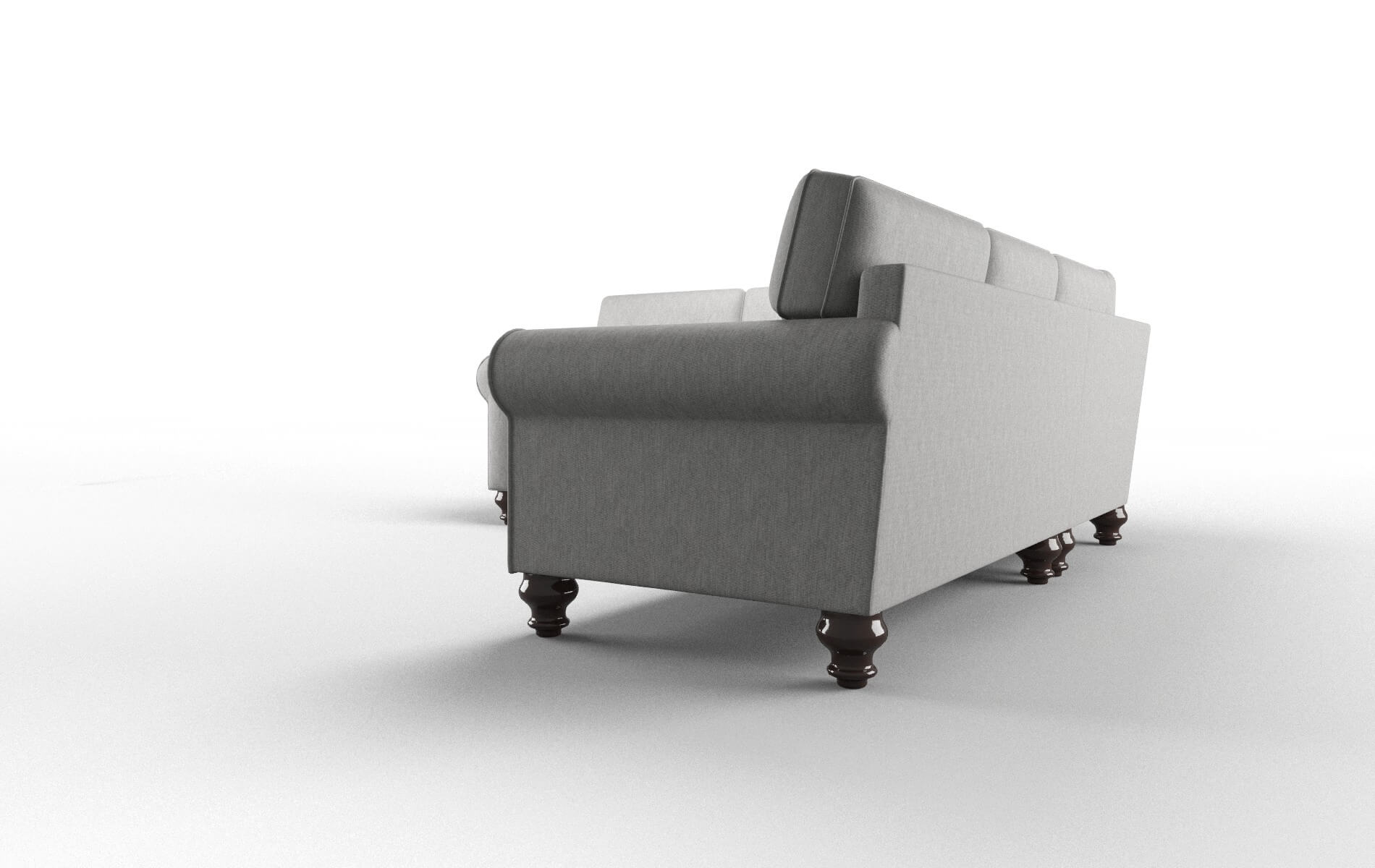 Farah Bungalow Graphite Sectional espresso legs 4