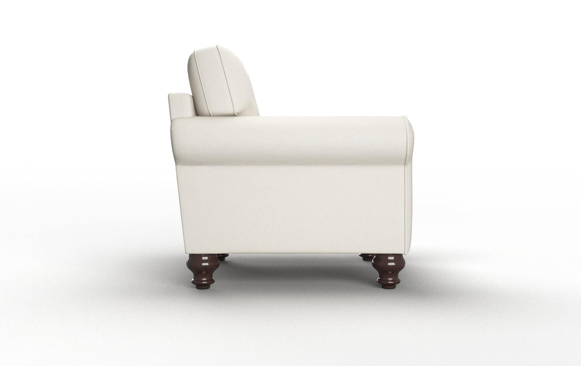 Farah Bungalow Ivory Chair espresso legs 3