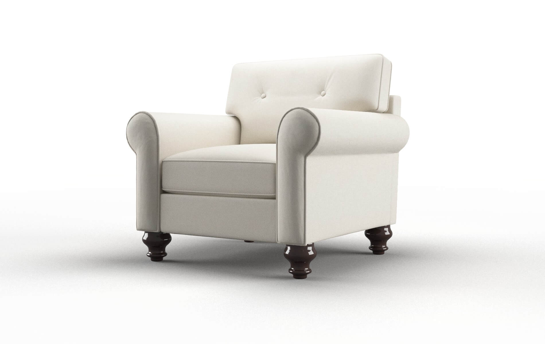 Farah Bungalow Ivory Chair espresso legs 4