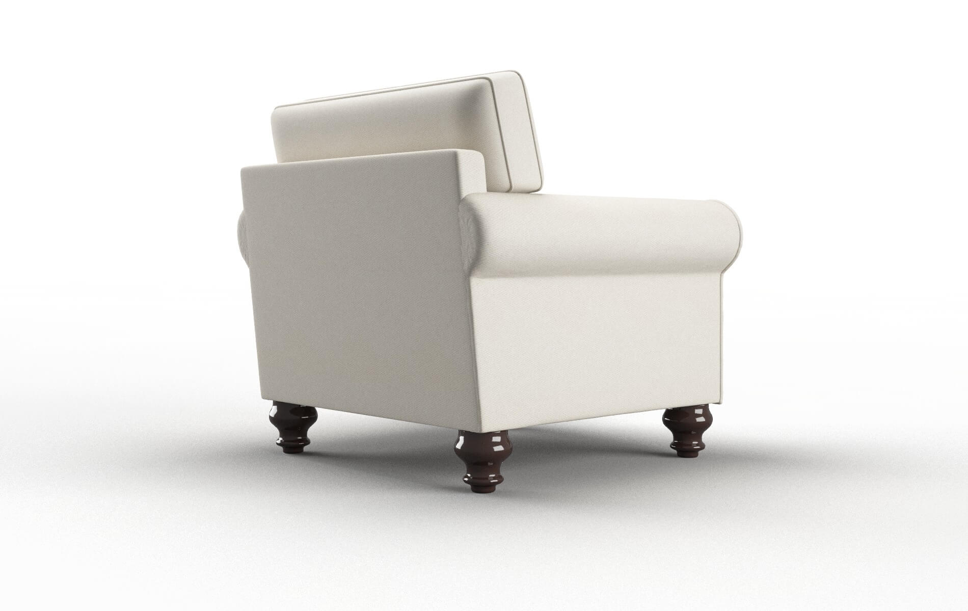 Farah Bungalow Ivory Chair espresso legs 5