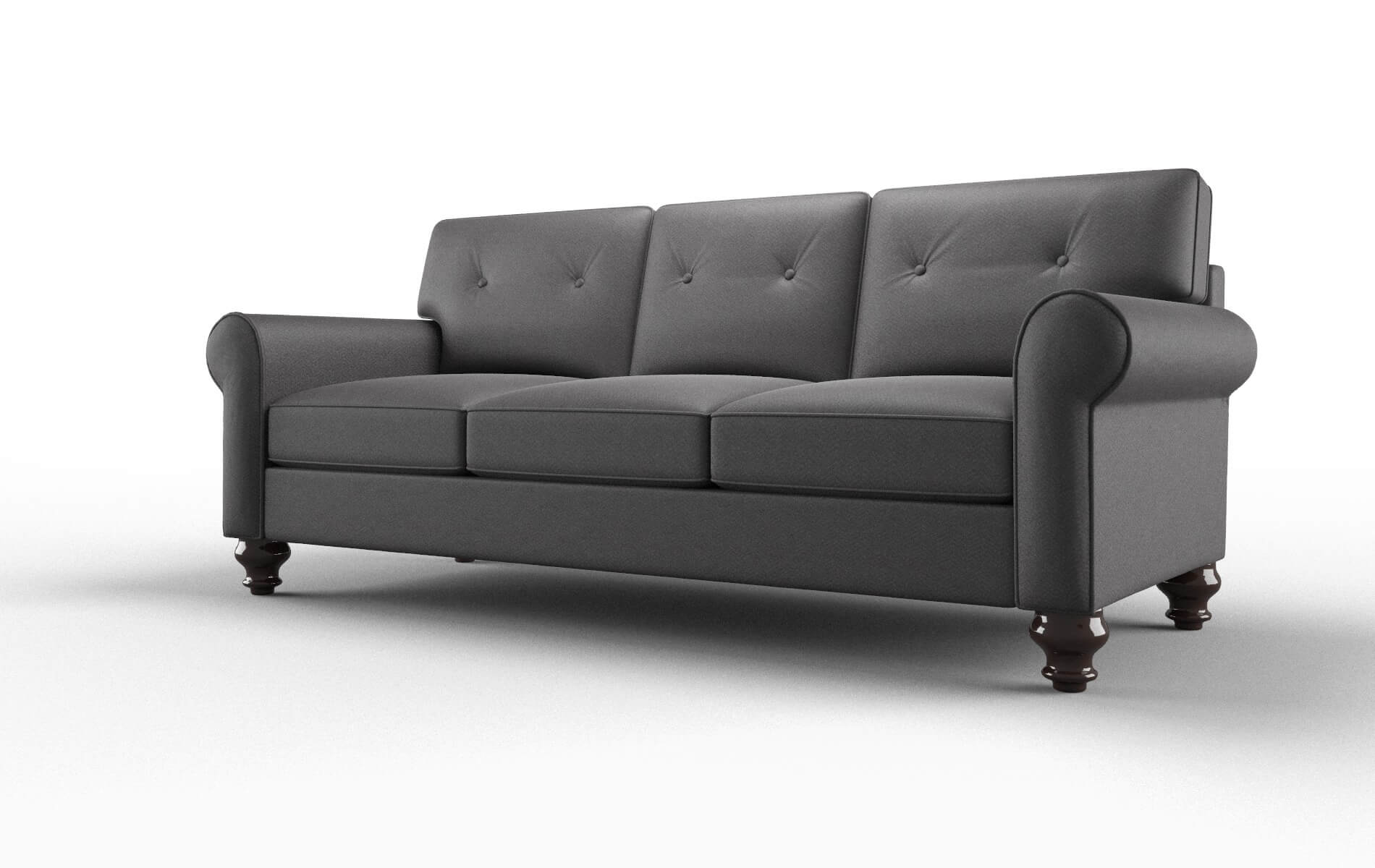 Farah Catalina Charcoal Sofa espresso legs 4