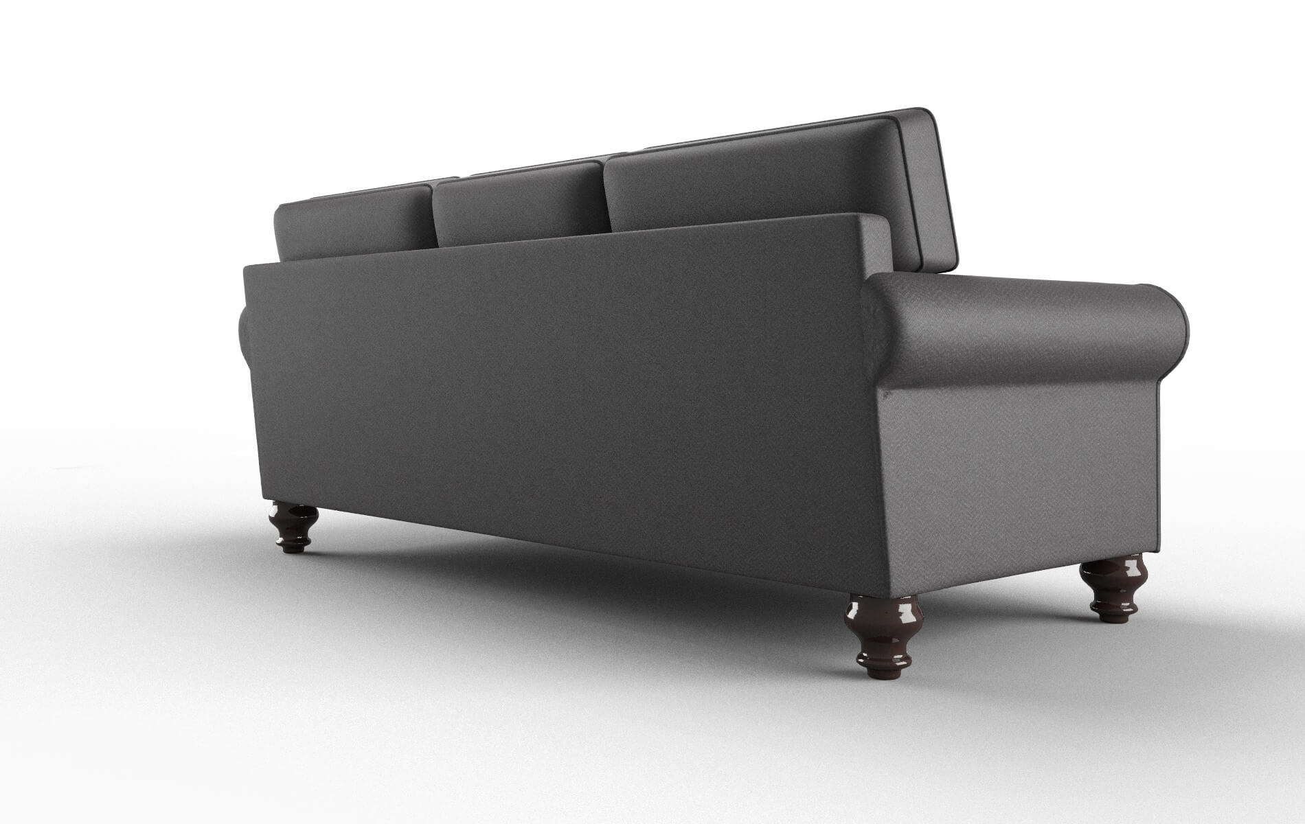 Farah Catalina Charcoal Sofa espresso legs 5