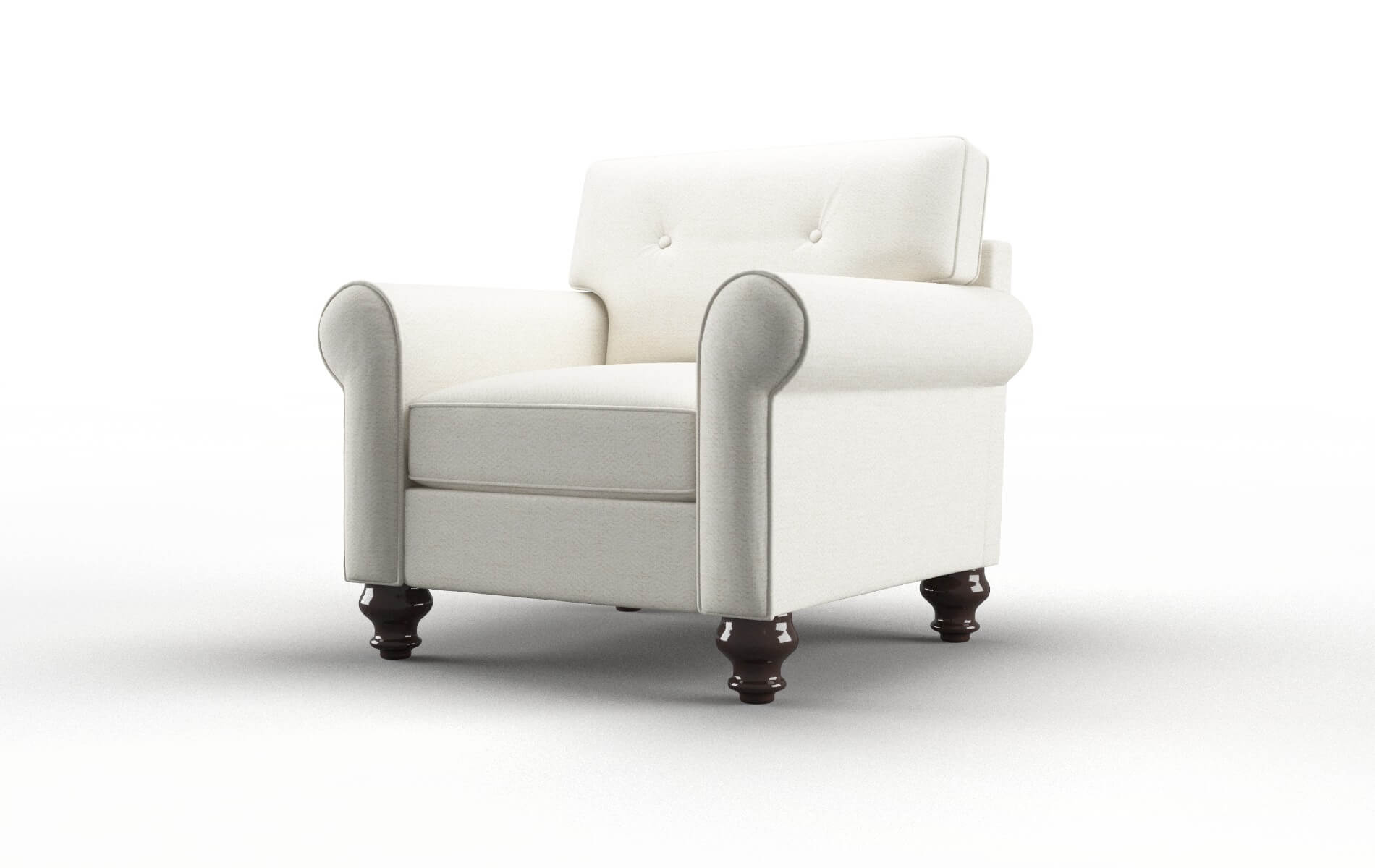 Farah Catalina Ivory Chair espresso legs 4