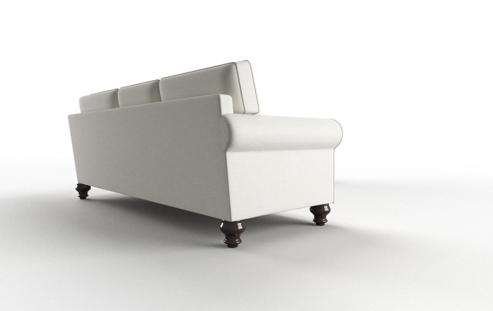 Farah Catalina Ivory Sectional espresso legs 3