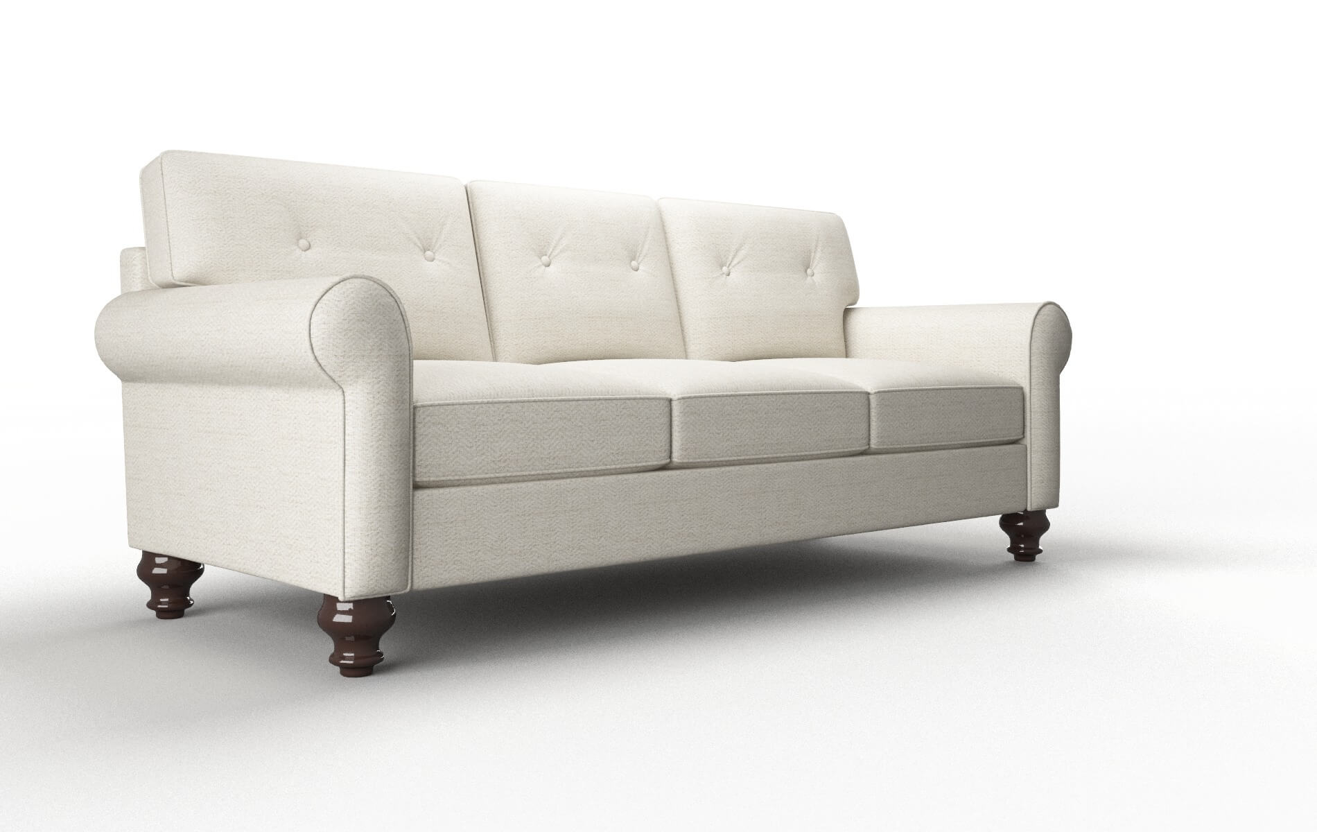 Farah Catalina Linen Sofa espresso legs 2