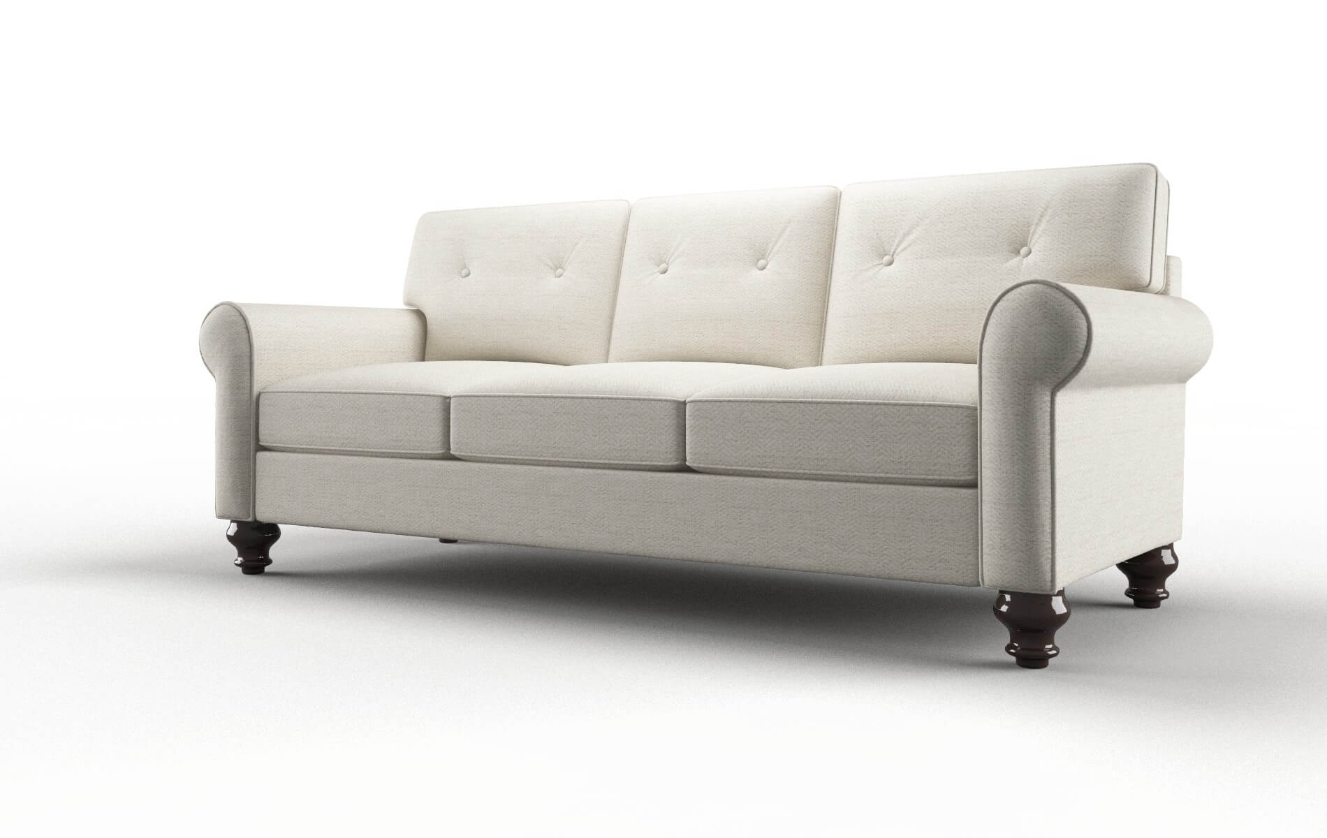 Farah Catalina Linen Sofa espresso legs 4