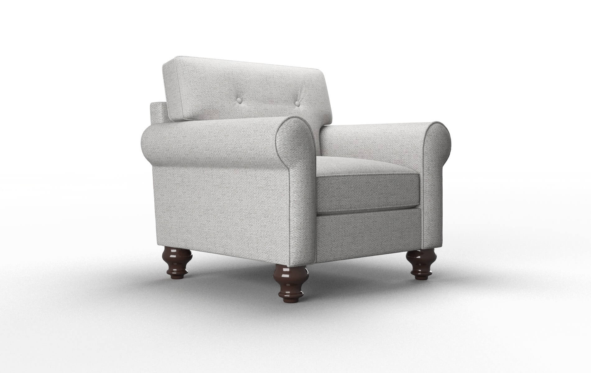 Farah Catalina Silver Chair espresso legs 2
