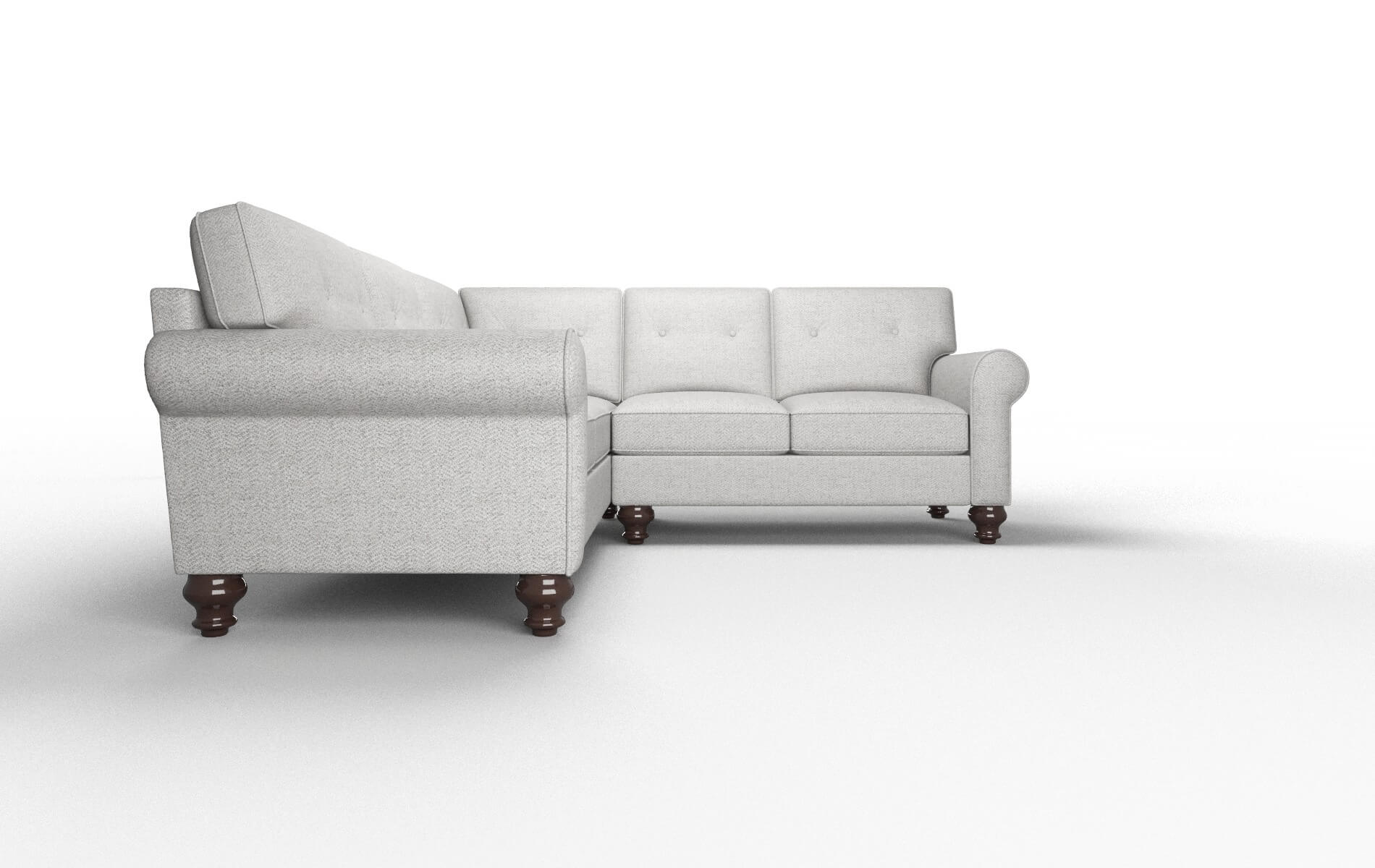 Farah Catalina Silver Sectional espresso legs 2