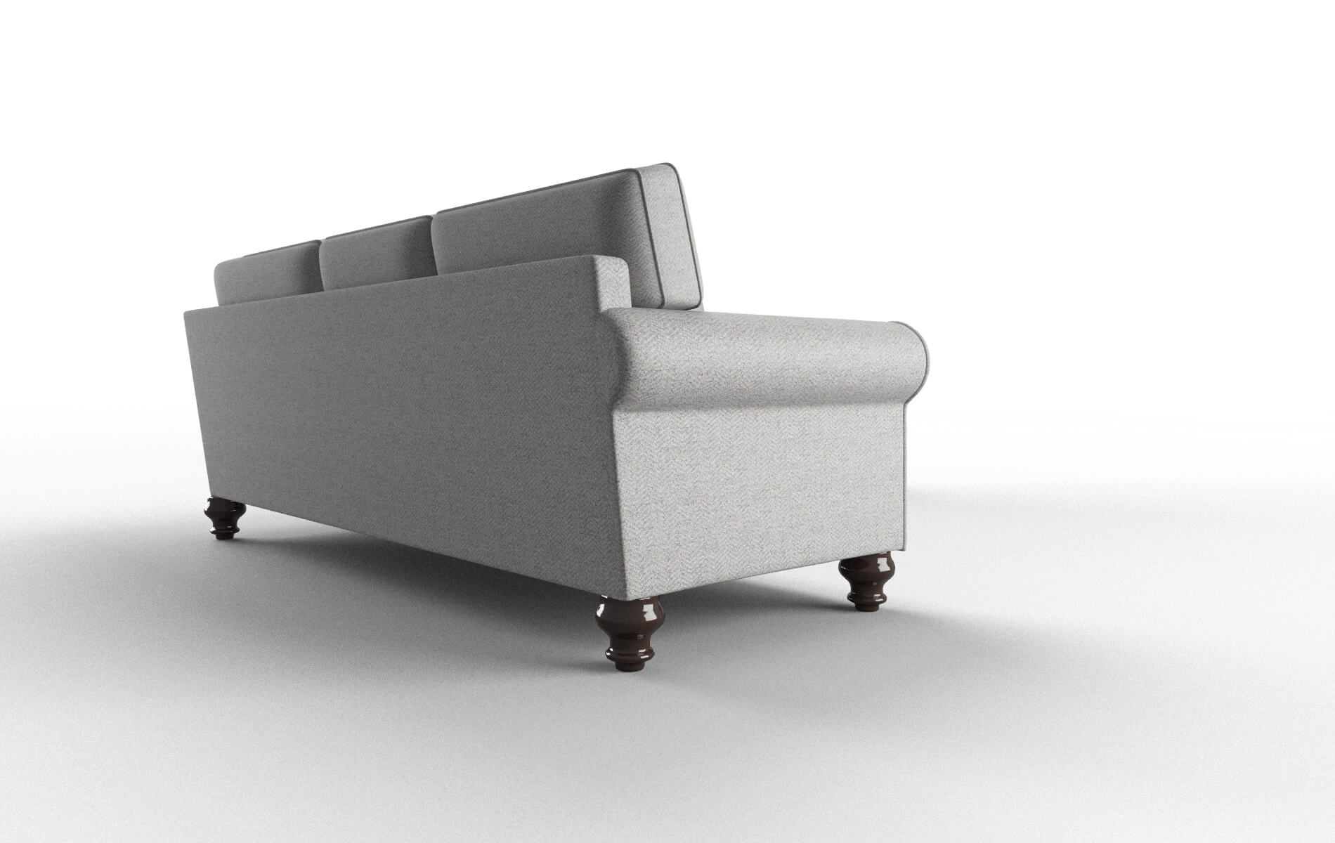 Farah Catalina Silver Sectional espresso legs 3