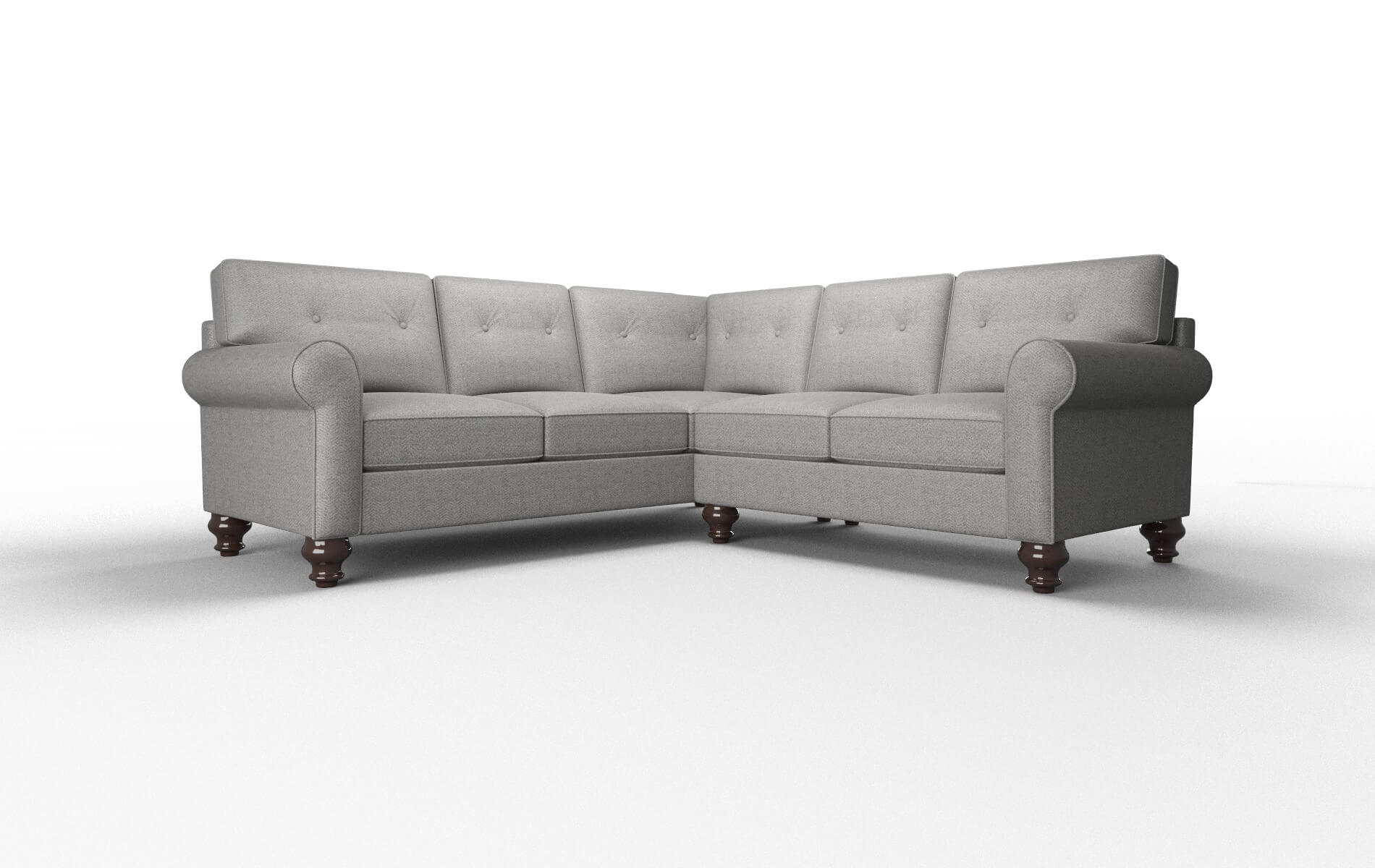 Farah Catalina Steel Sectional espresso legs