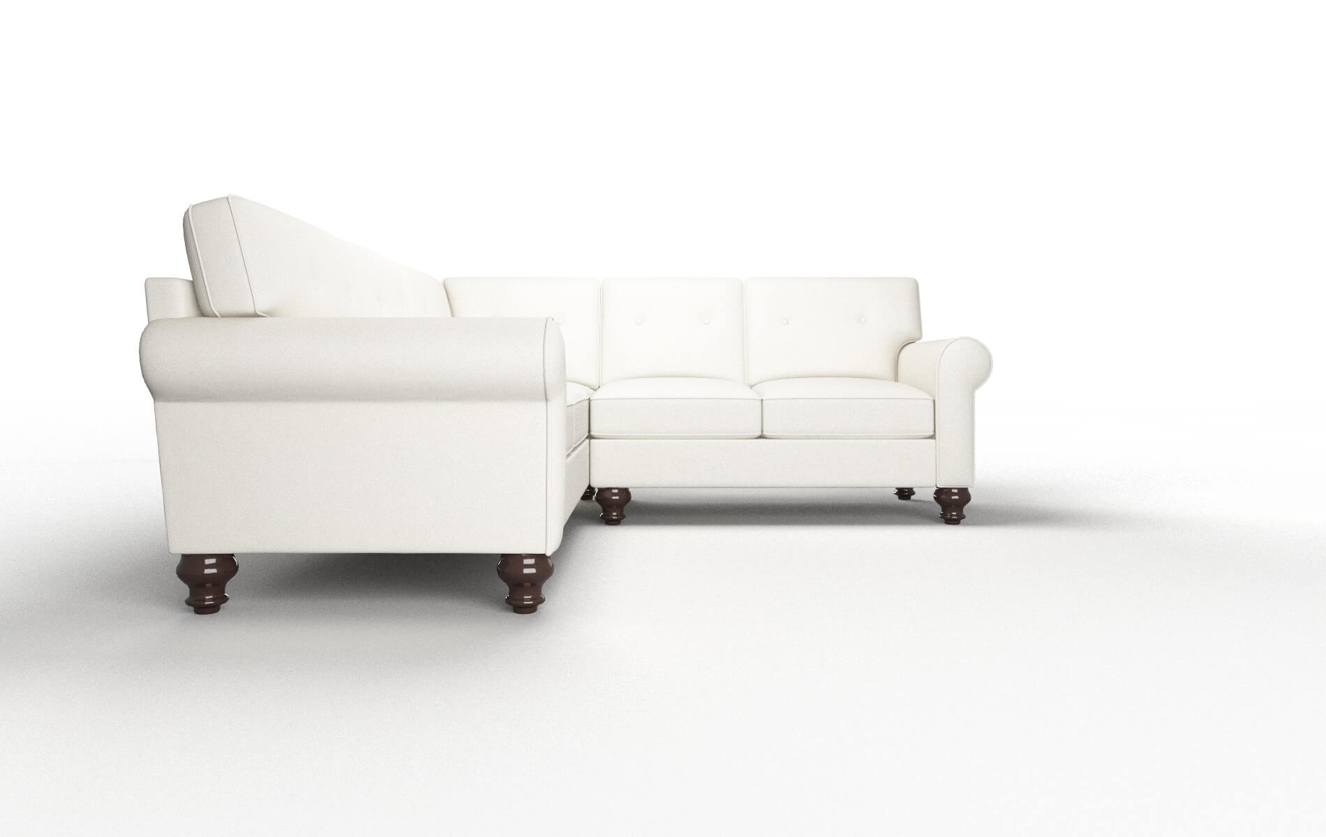 Farah Chance Bone Sectional espresso legs 2