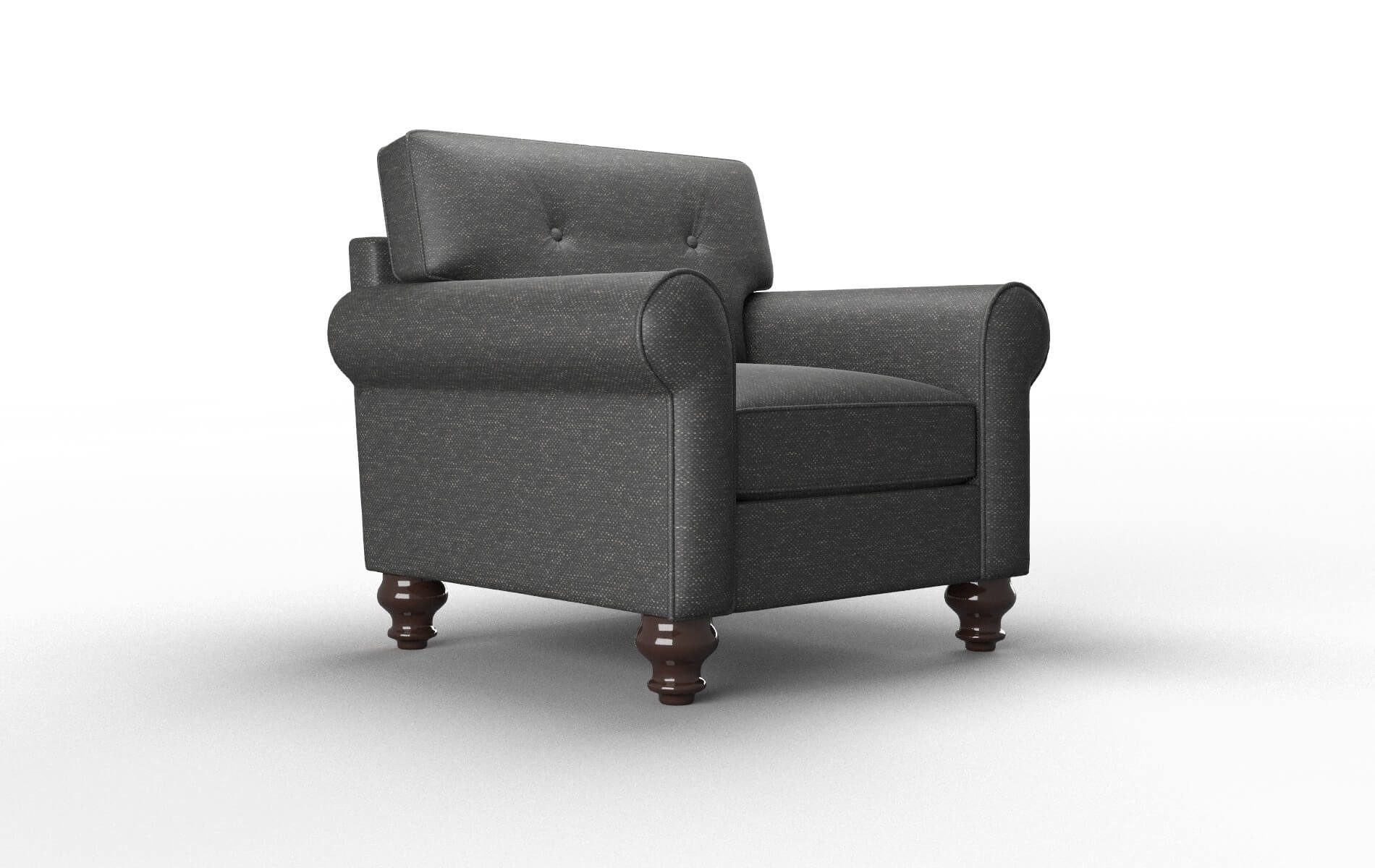 Farah Chance Denim Chair espresso legs 2