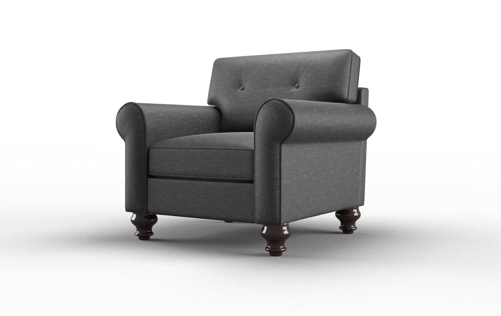 Farah Chance Denim Chair espresso legs 4