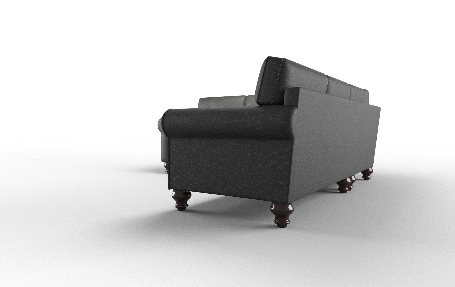 Farah Chance Denim Sectional espresso legs 4