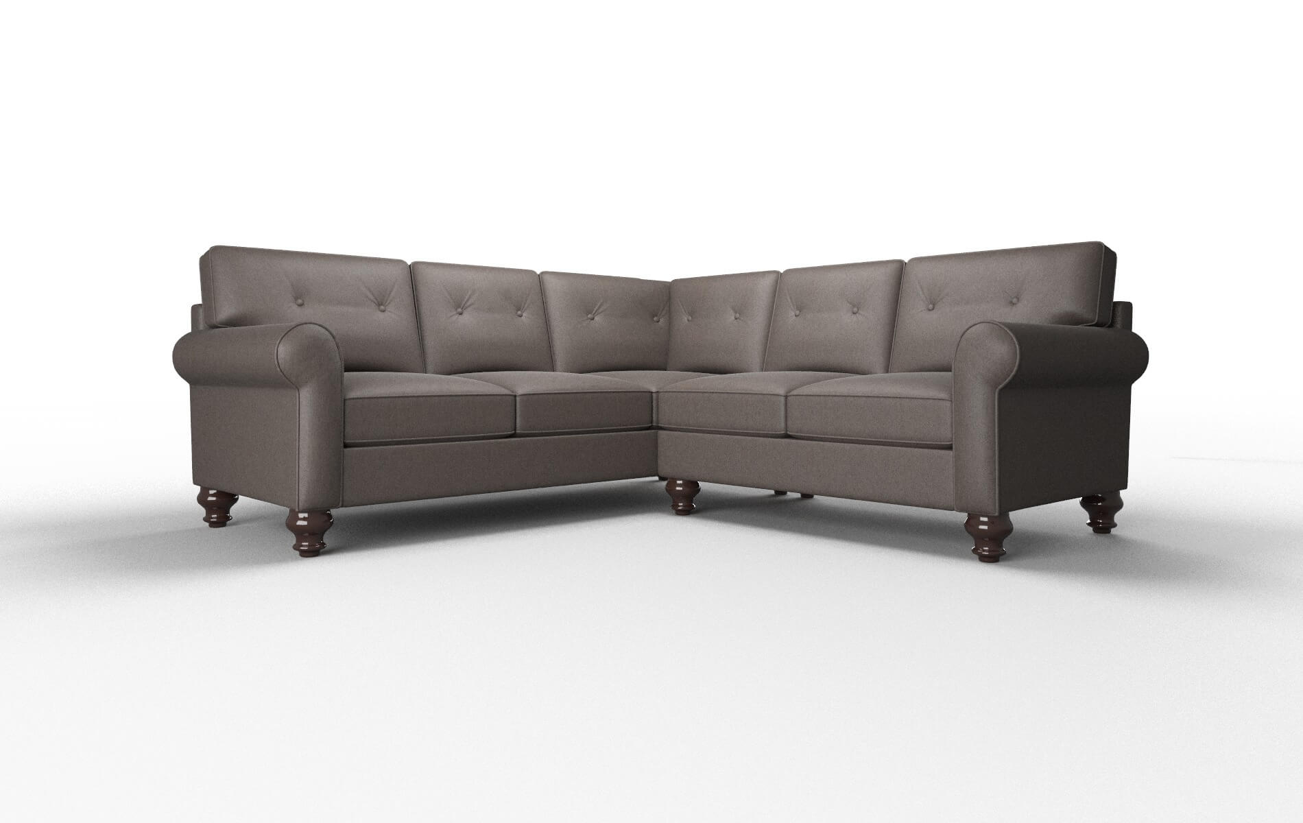 Farah Cosmo chocolate Sectional Espresso Legs  1