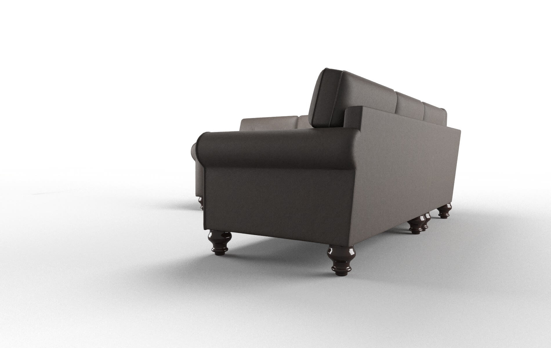 Farah Cosmo Chocolate Sectional espresso legs 4