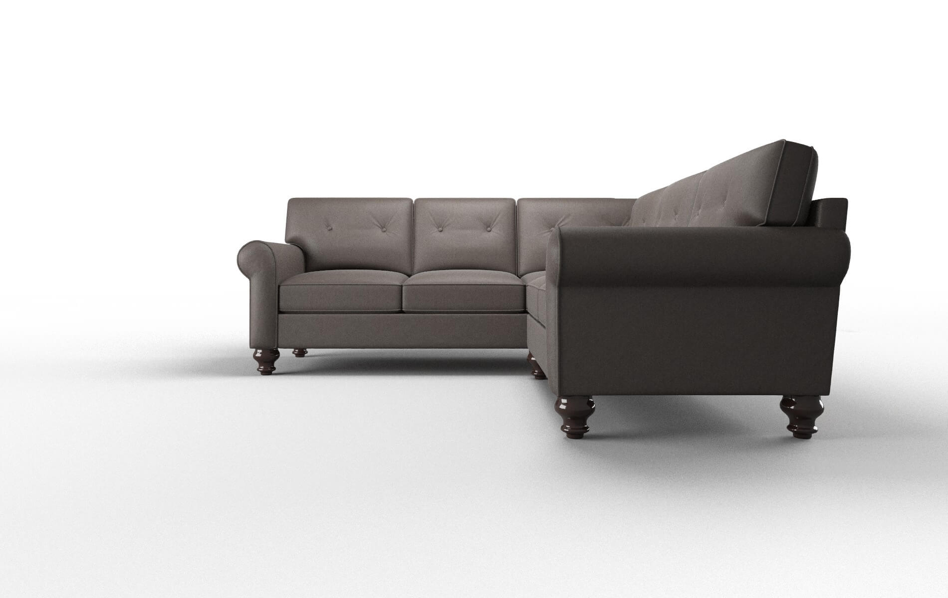 Farah Cosmo Chocolate Sectional espresso legs 5
