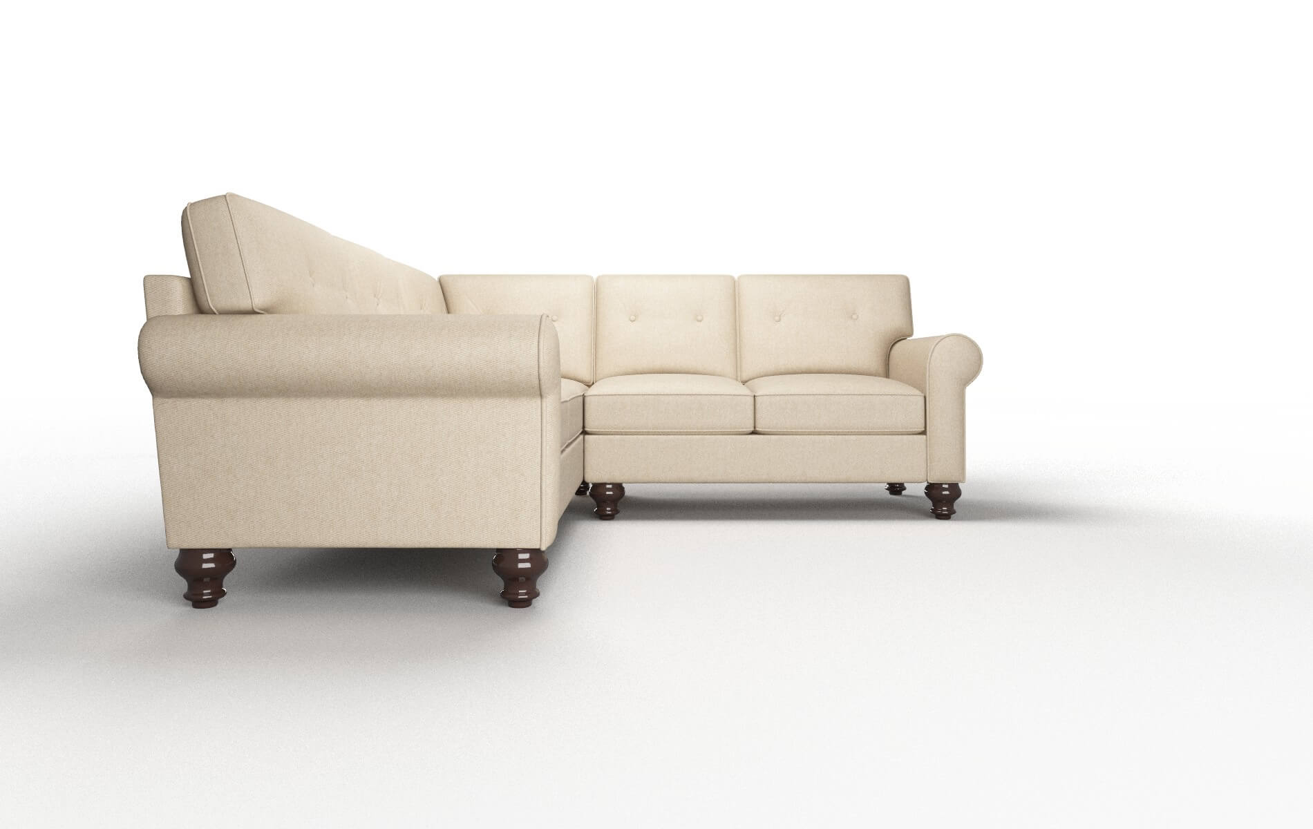 Farah Cosmo Fawn Sectional espresso legs 2
