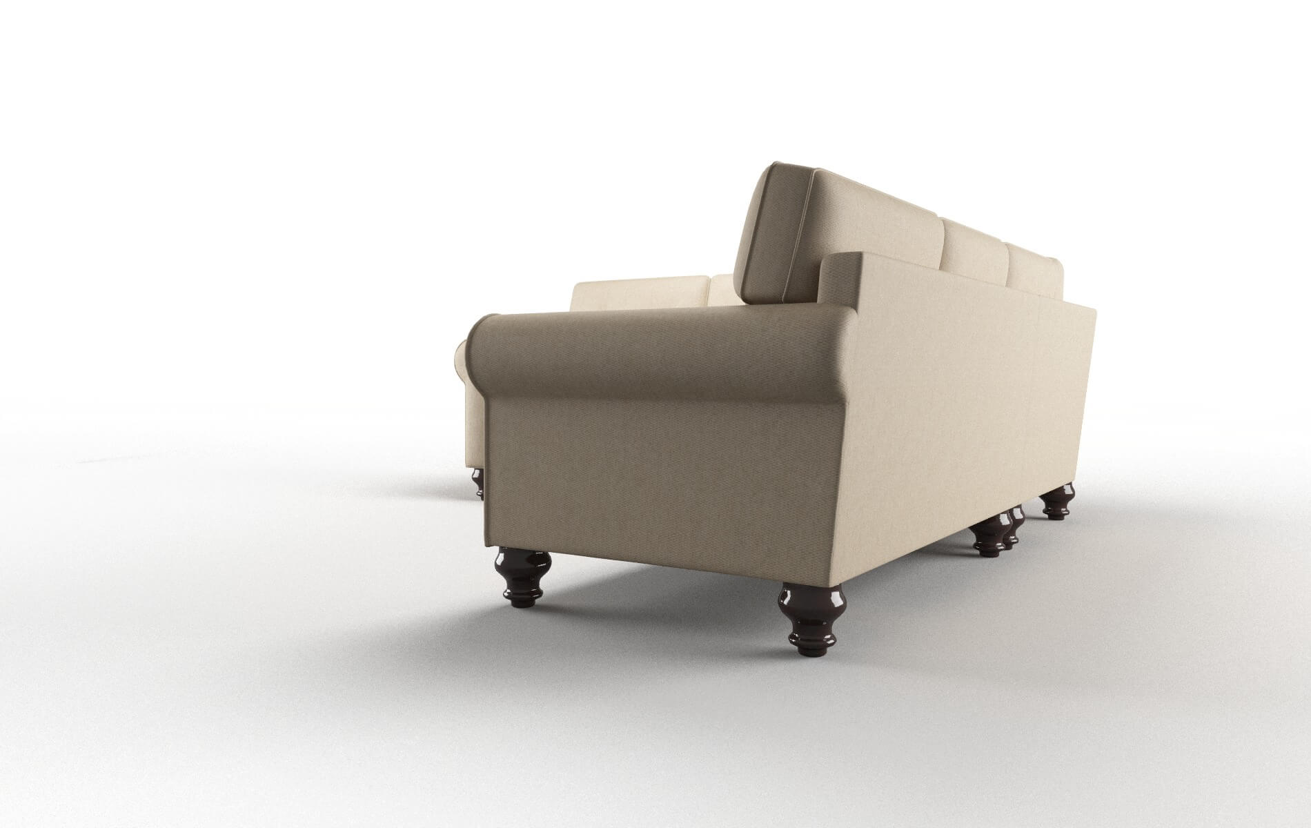 Farah Cosmo Fawn Sectional espresso legs 4