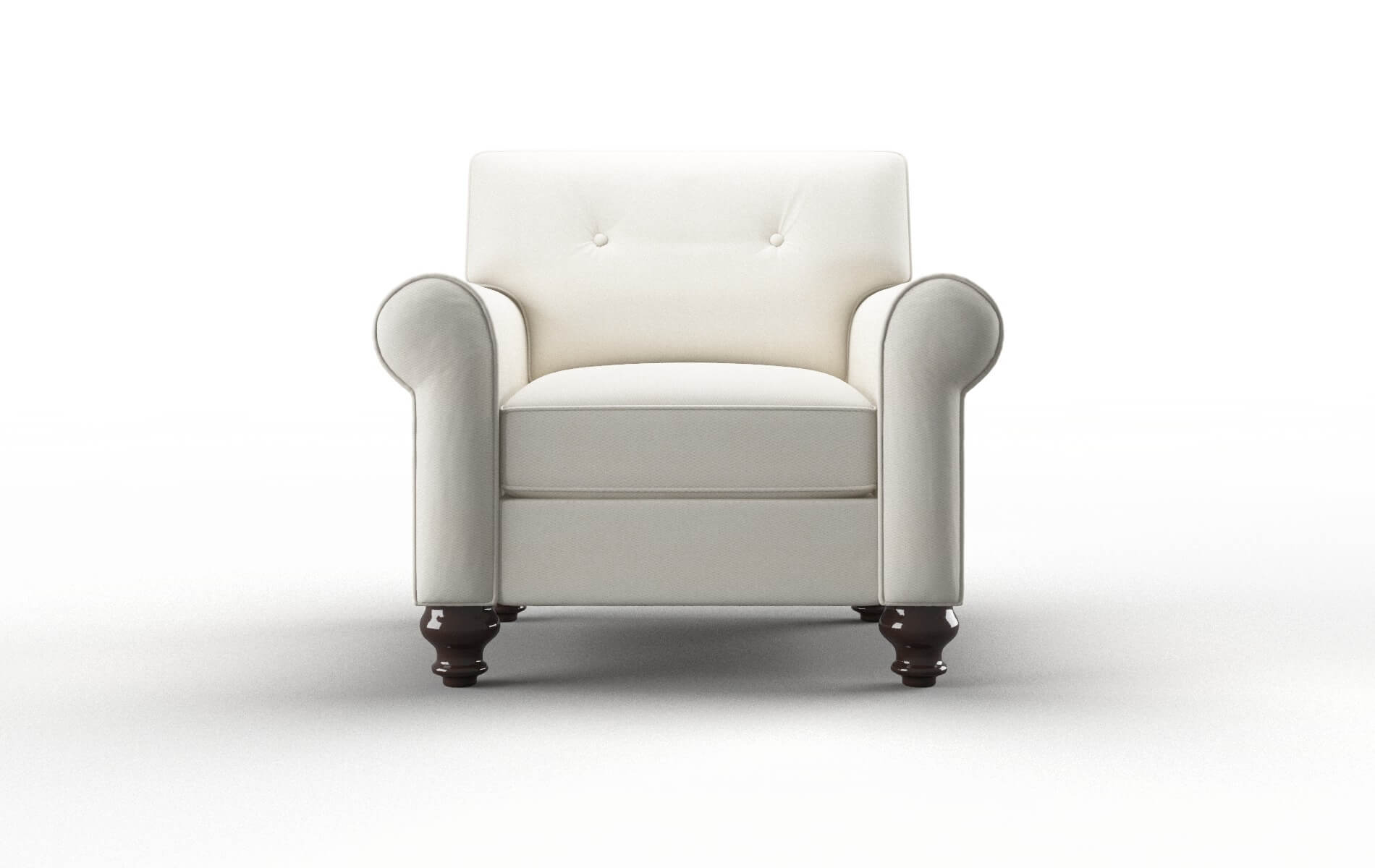 Farah Cosmo Ivory Chair espresso legs 1
