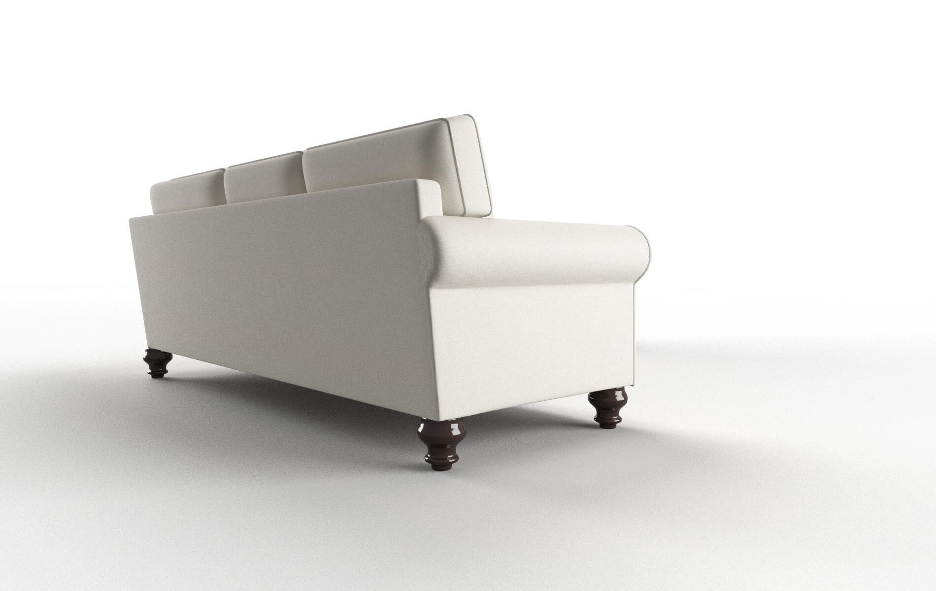 Farah Cosmo Ivory Sectional espresso legs 3