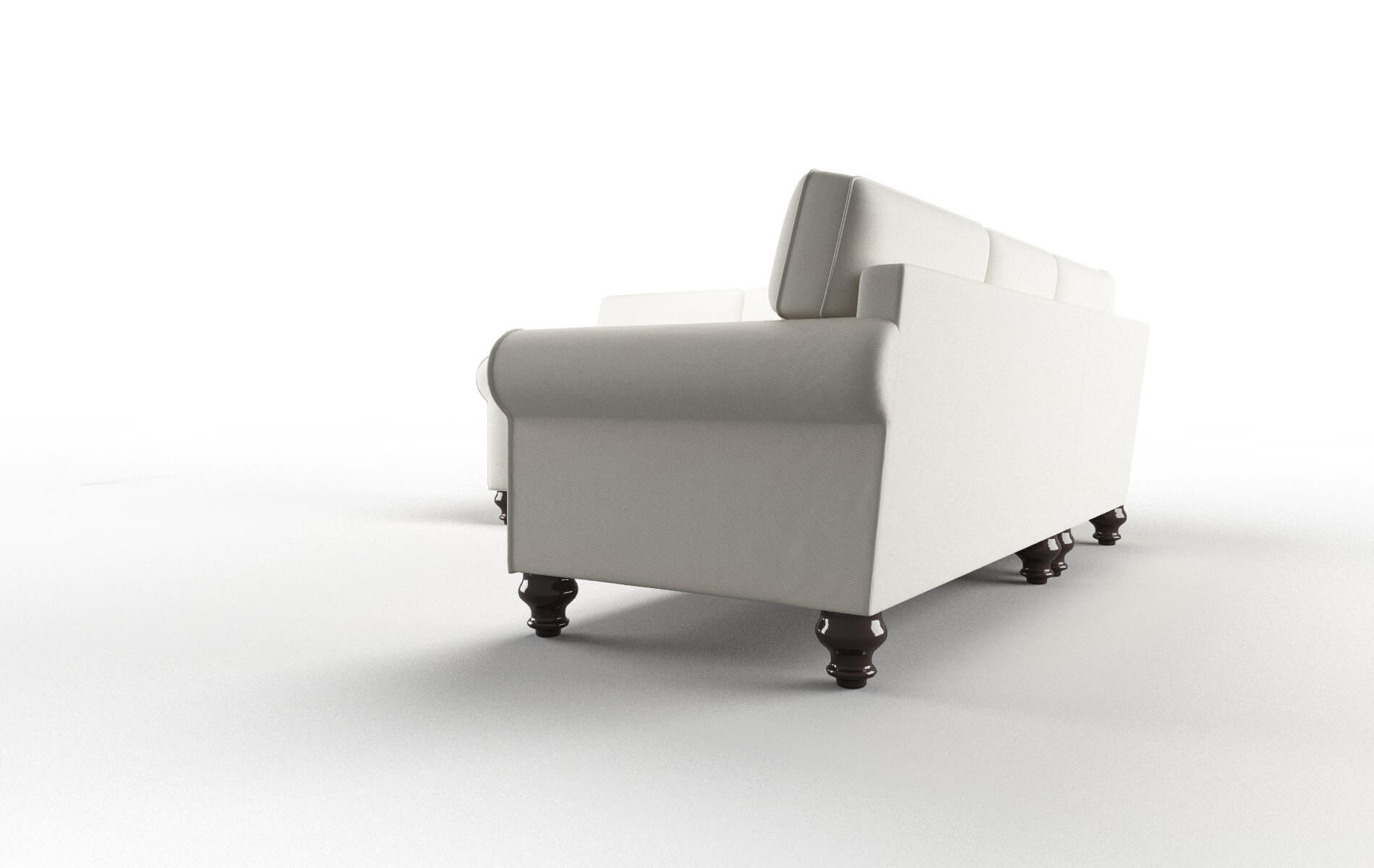 Farah Cosmo Ivory Sectional espresso legs 4