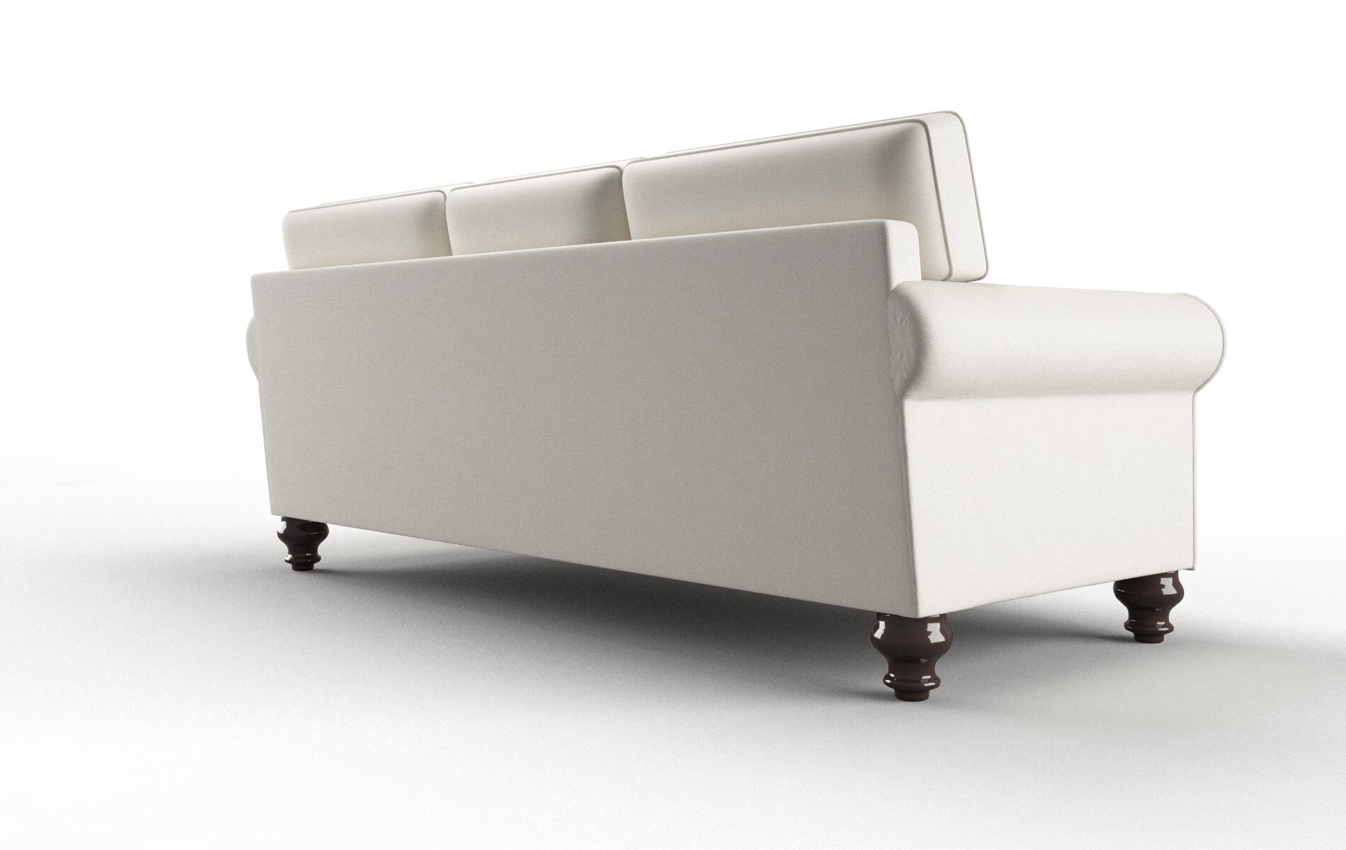 Farah Cosmo Ivory Sofa espresso legs 5
