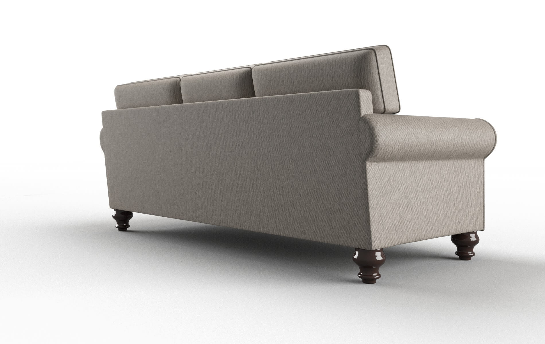 Farah Cosmo Taupe Sofa espresso legs 5