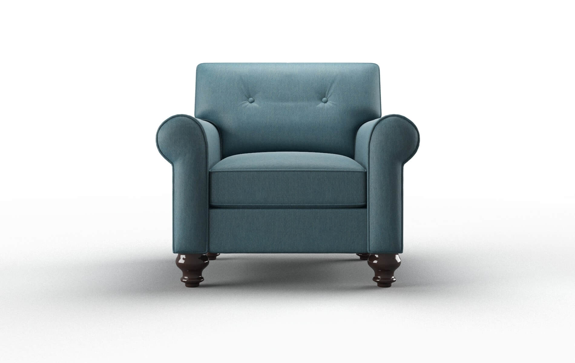 Farah Cosmo Teal Chair espresso legs 1